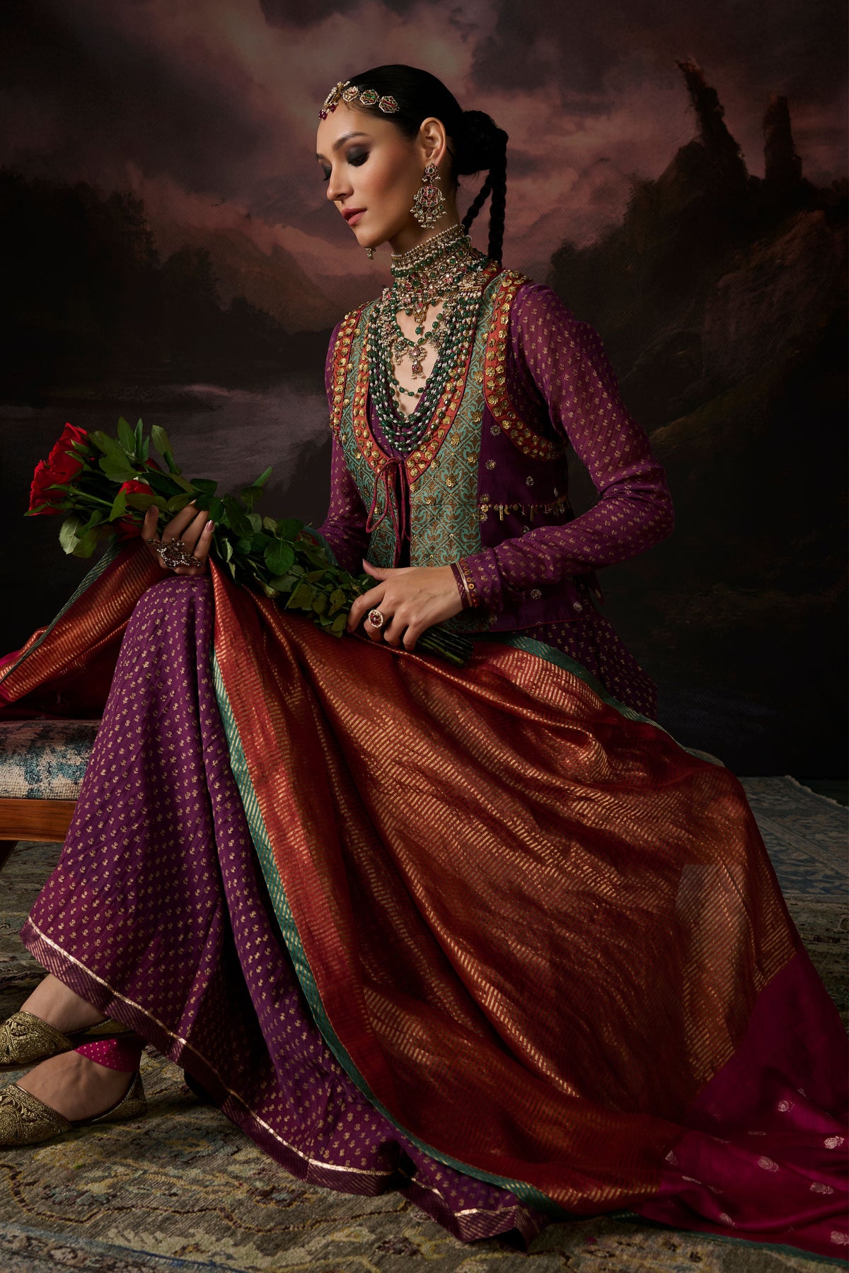 Abeer Gilet Anarkali Set