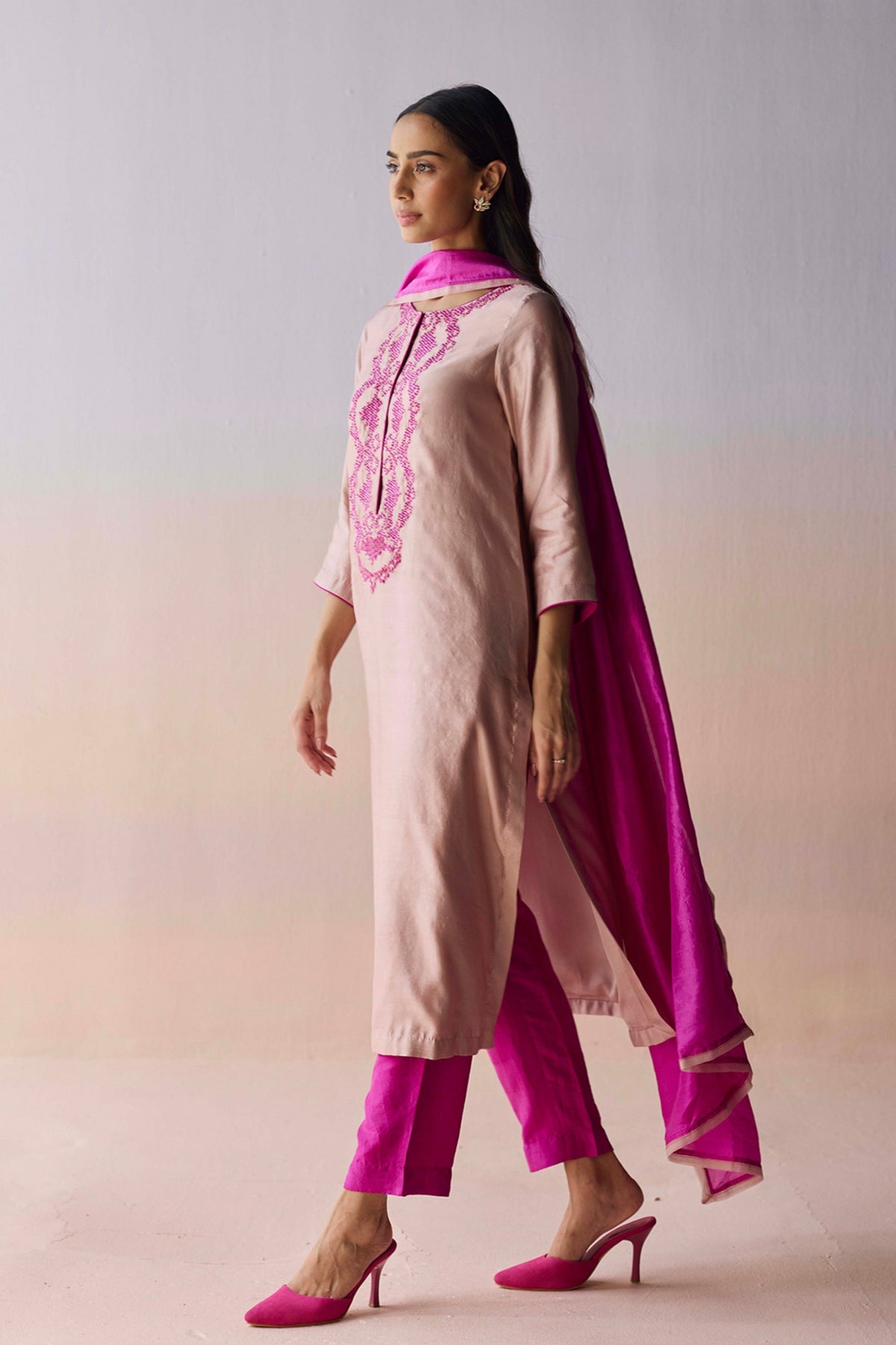 Lightfall Pink Dupatta