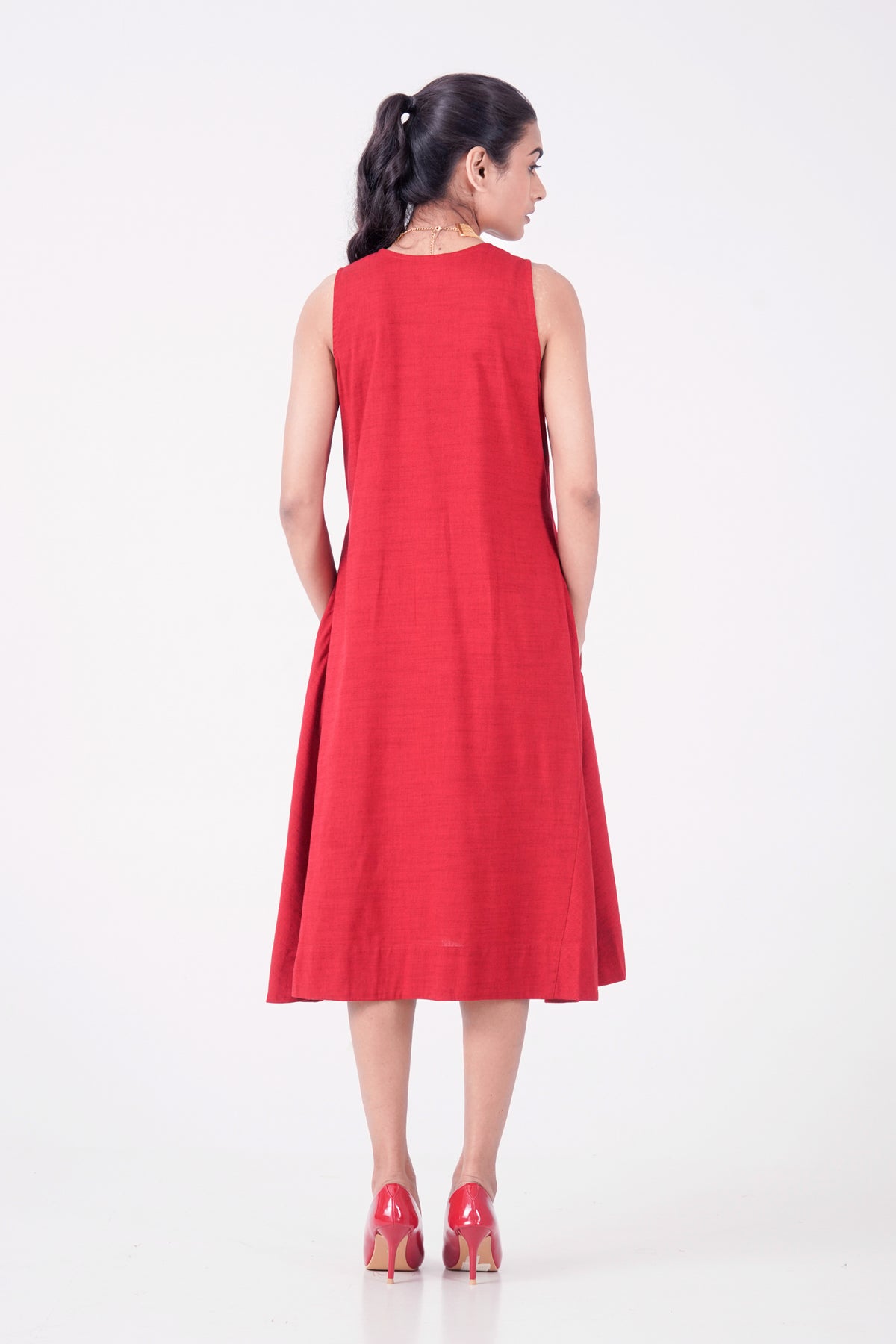 Twist Red Dress