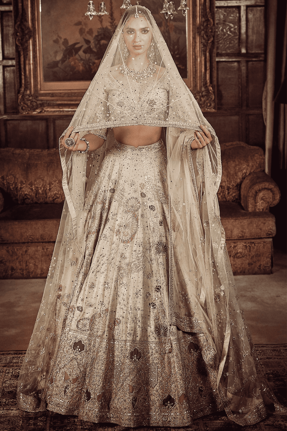 Kamalbagh Aurum Ekru Lehenga Set
