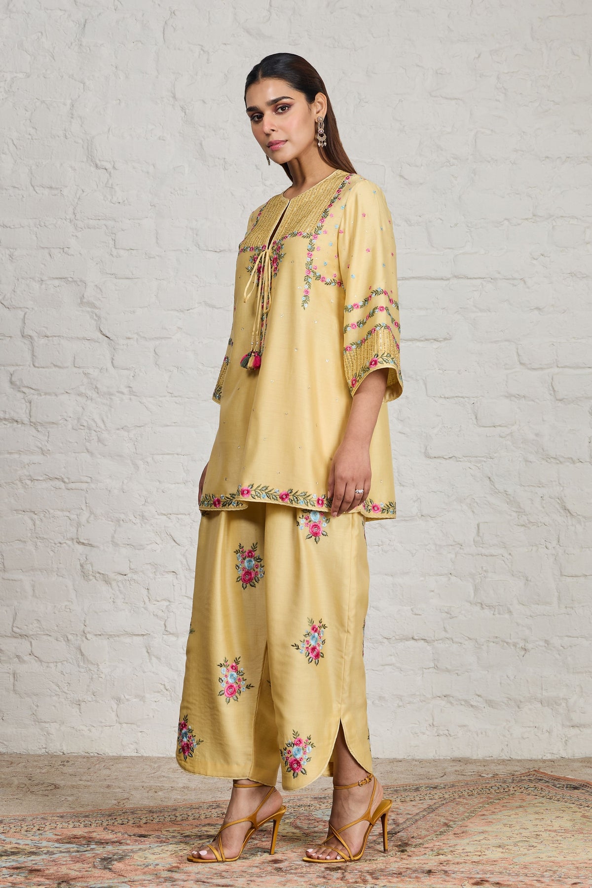 Annora Yellow Short Kurta Set