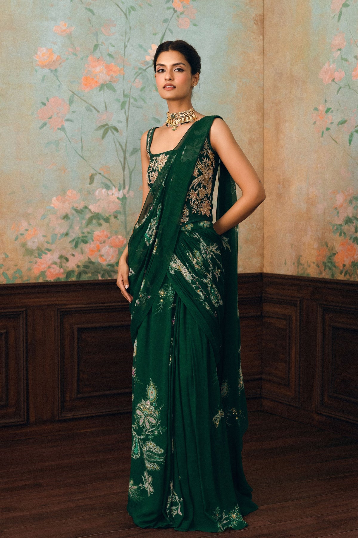 Sofia Draped Saree Set