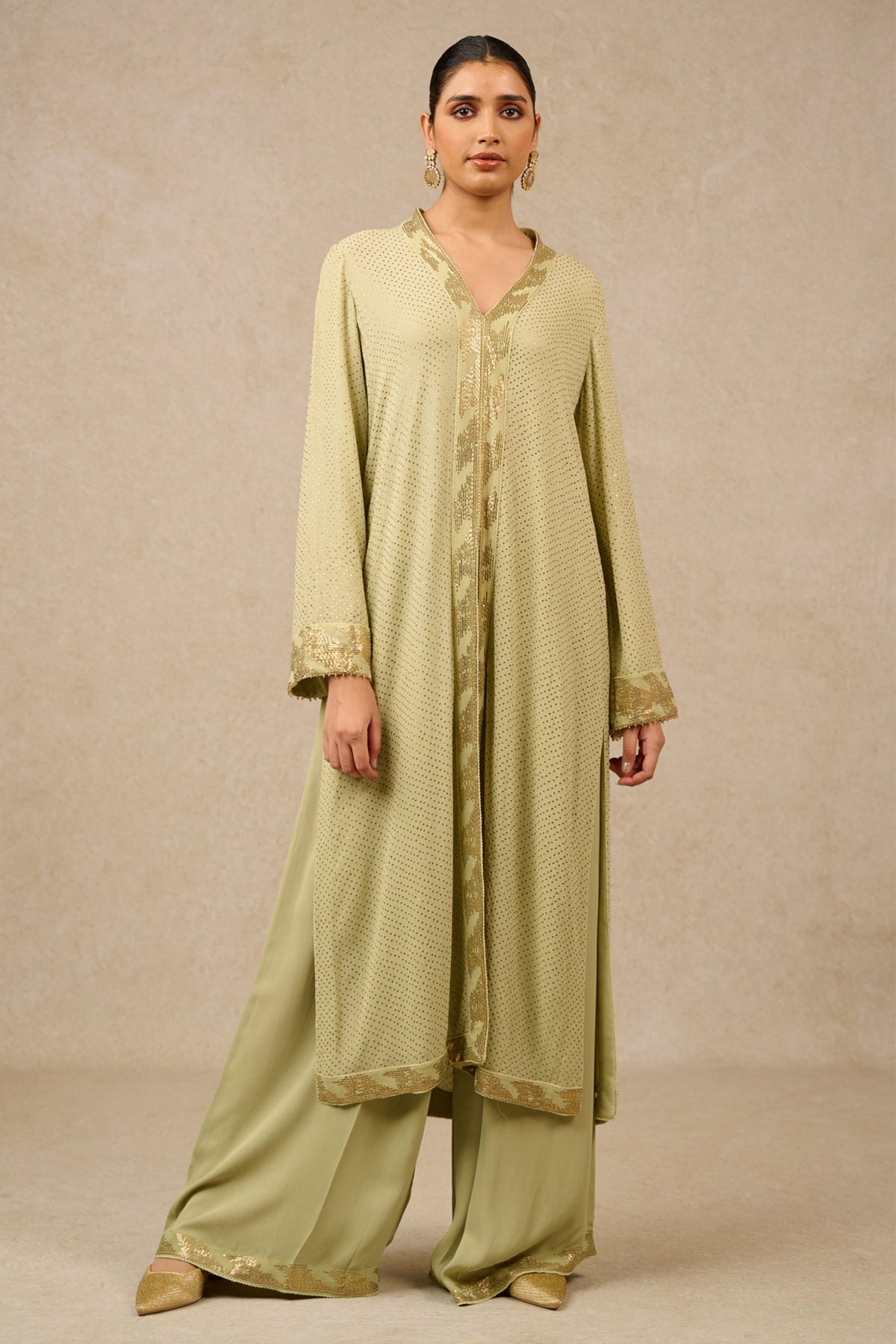 Mint Mukaish Kurta