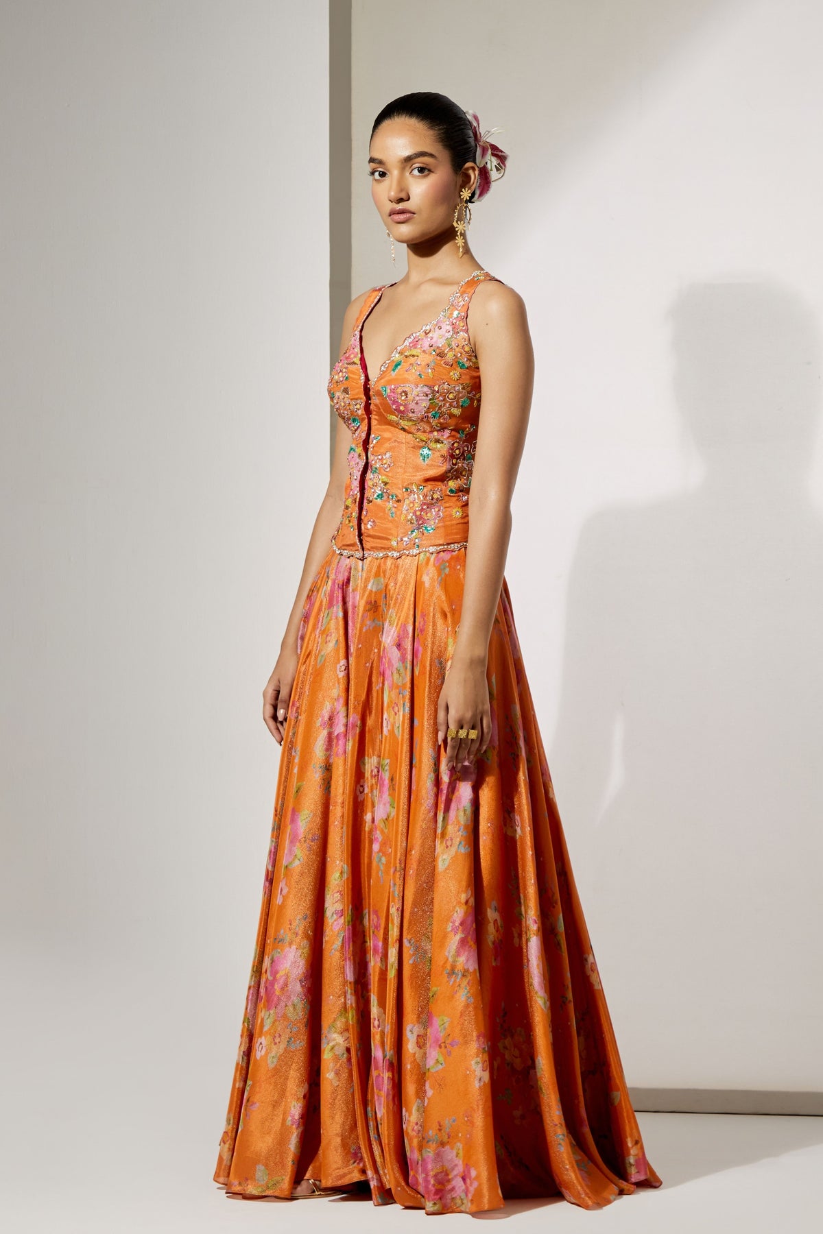 Orange Lehenga Set