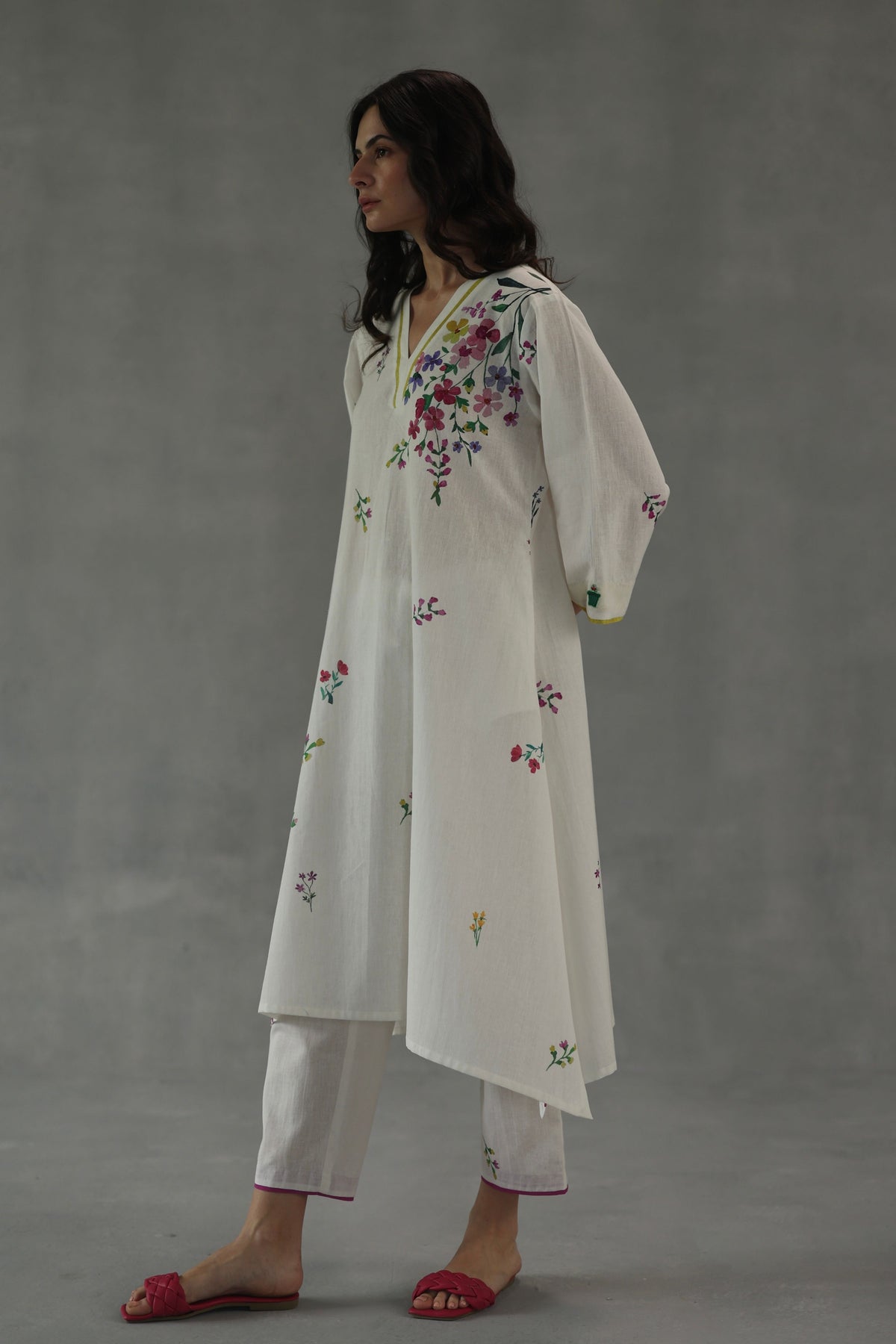 White Viola Kurta Set