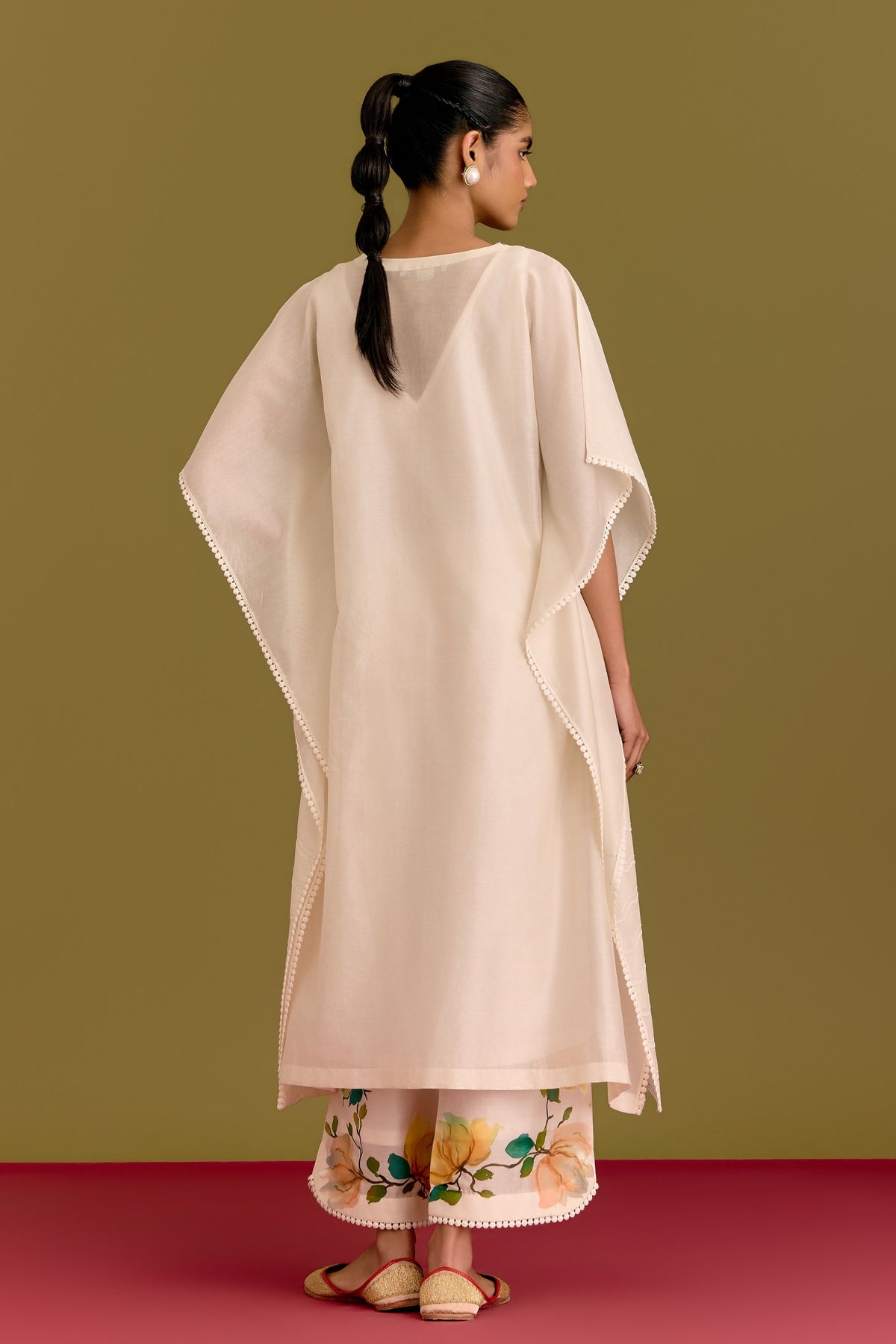Ivory Hand Paint Kaftan Set