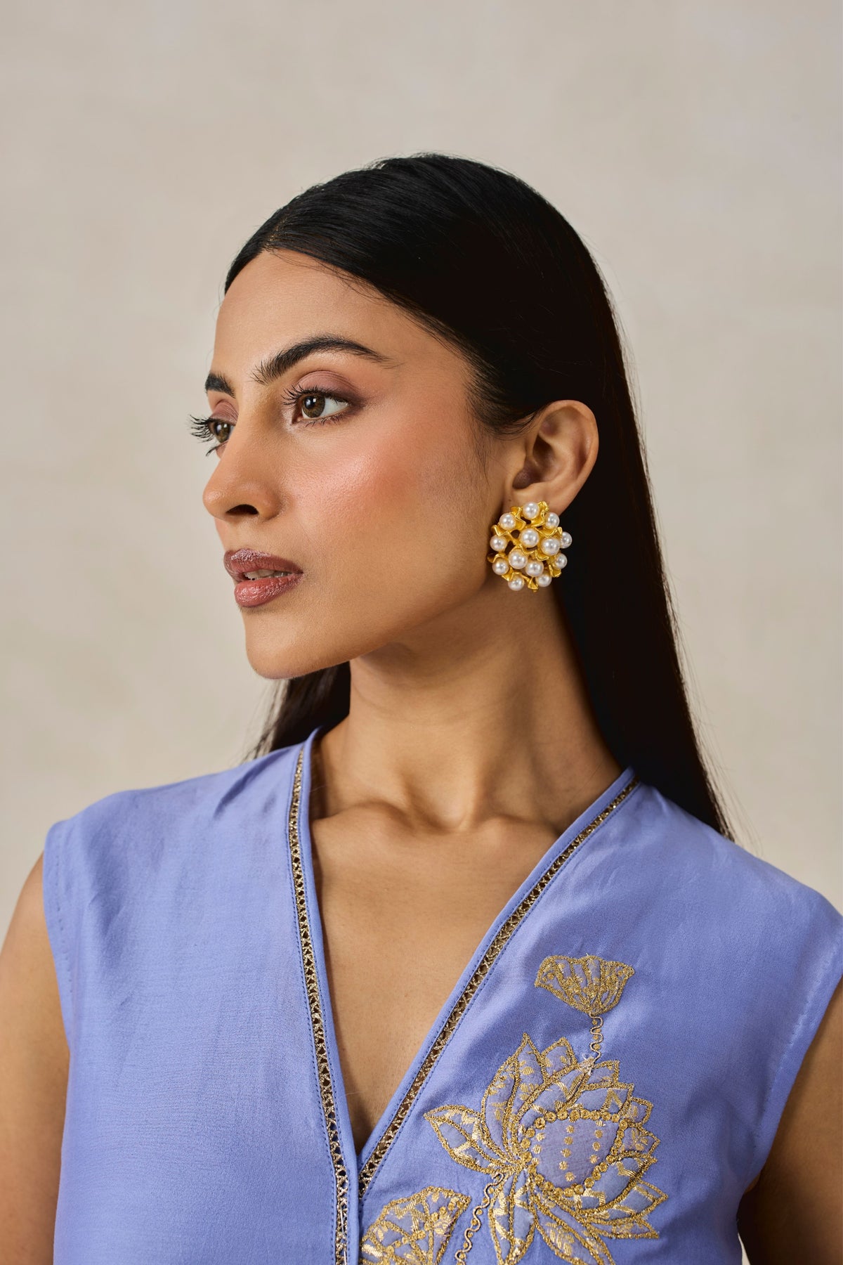 Applique Work Kurta With Pants