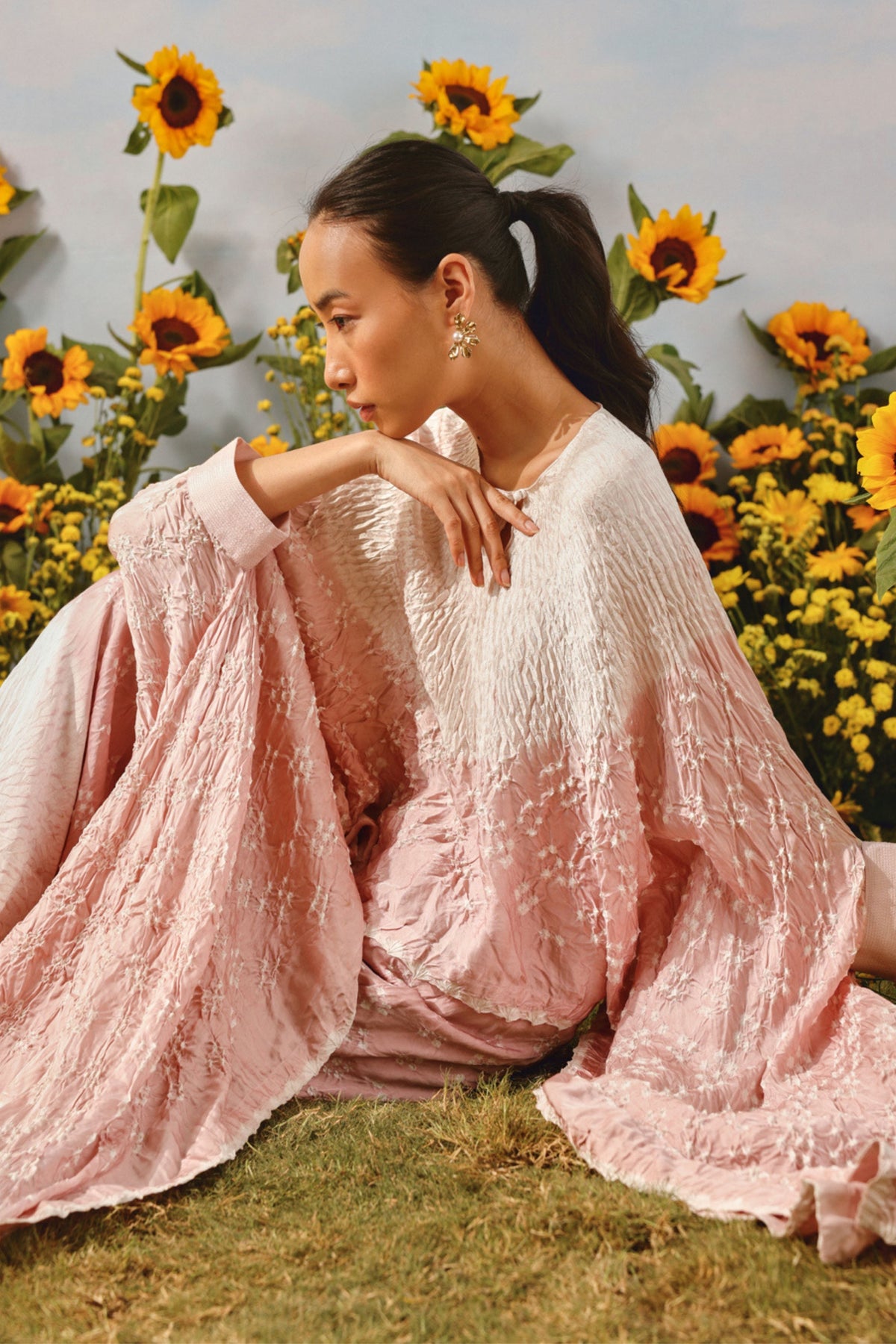 Shibori Bandhani Cape