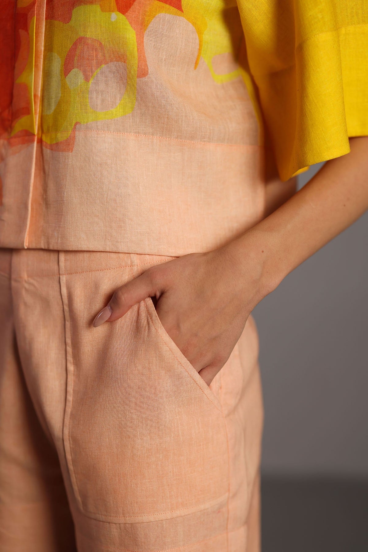 Orange and Yellow Shorts Set