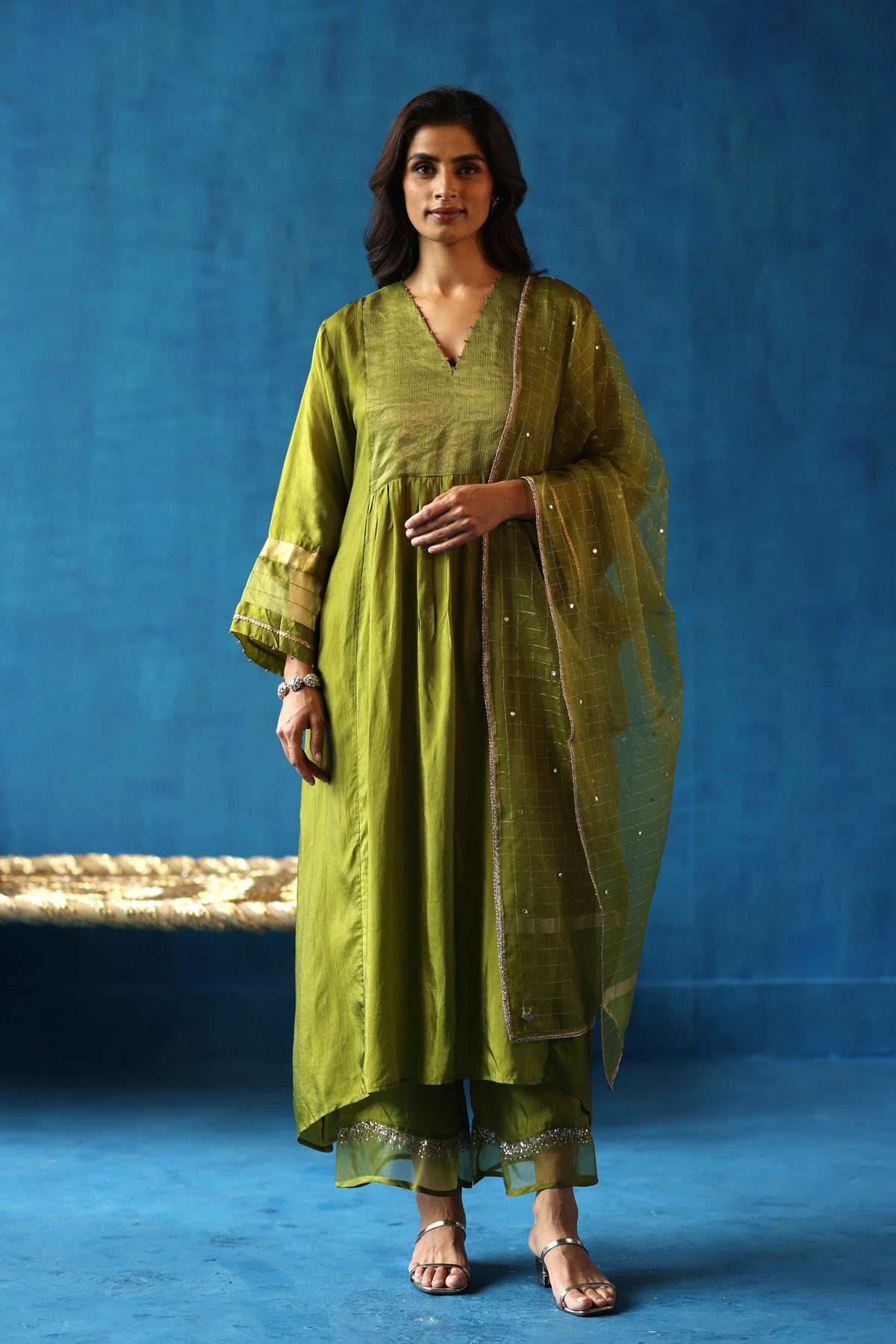 Green Jamun Kurta Set