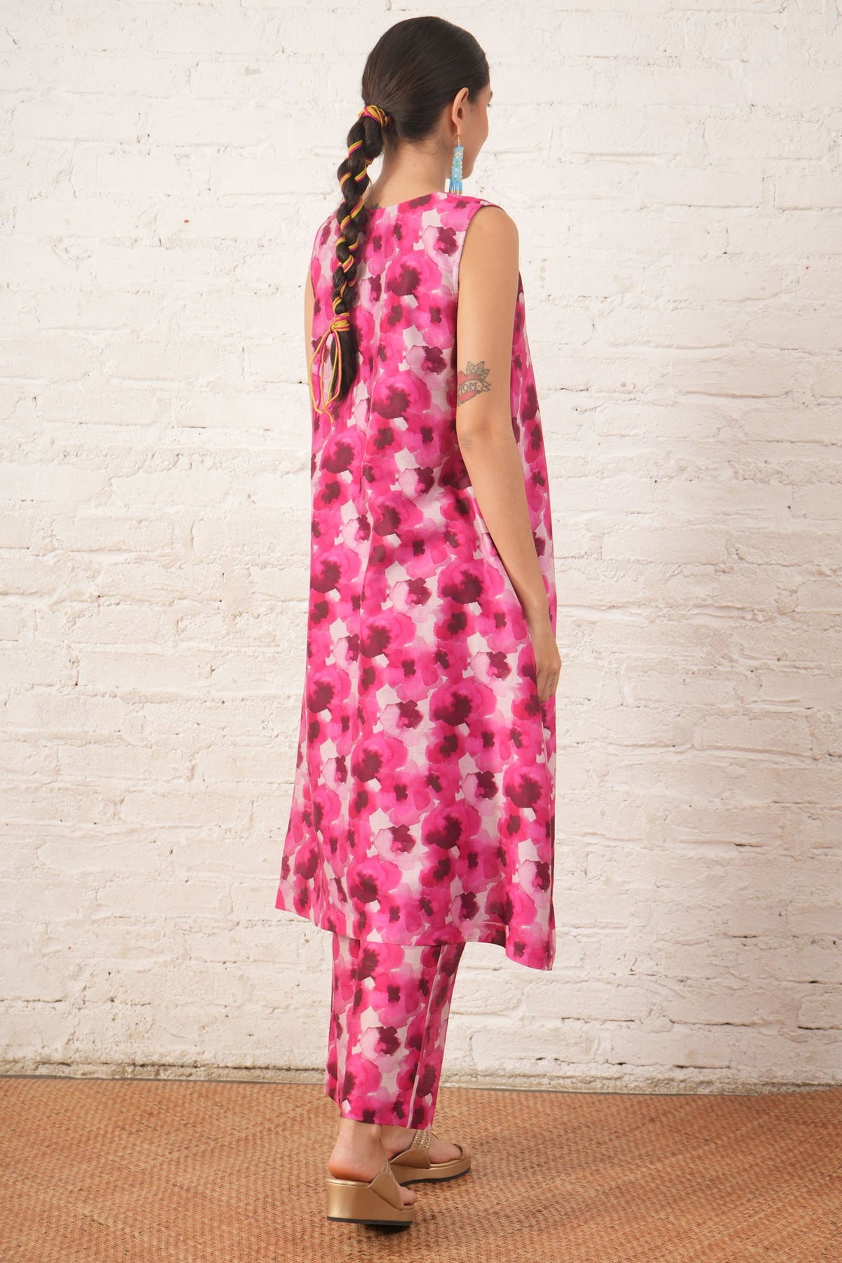 Pink Floral Tunic Set
