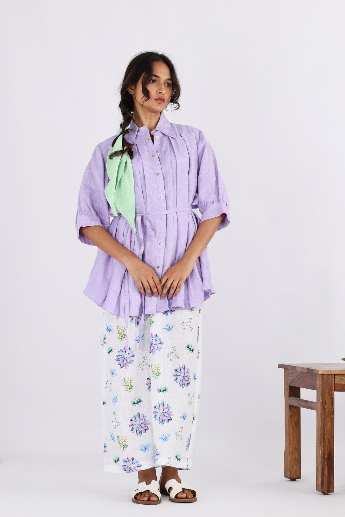 Mauve Cereus Flared Pants