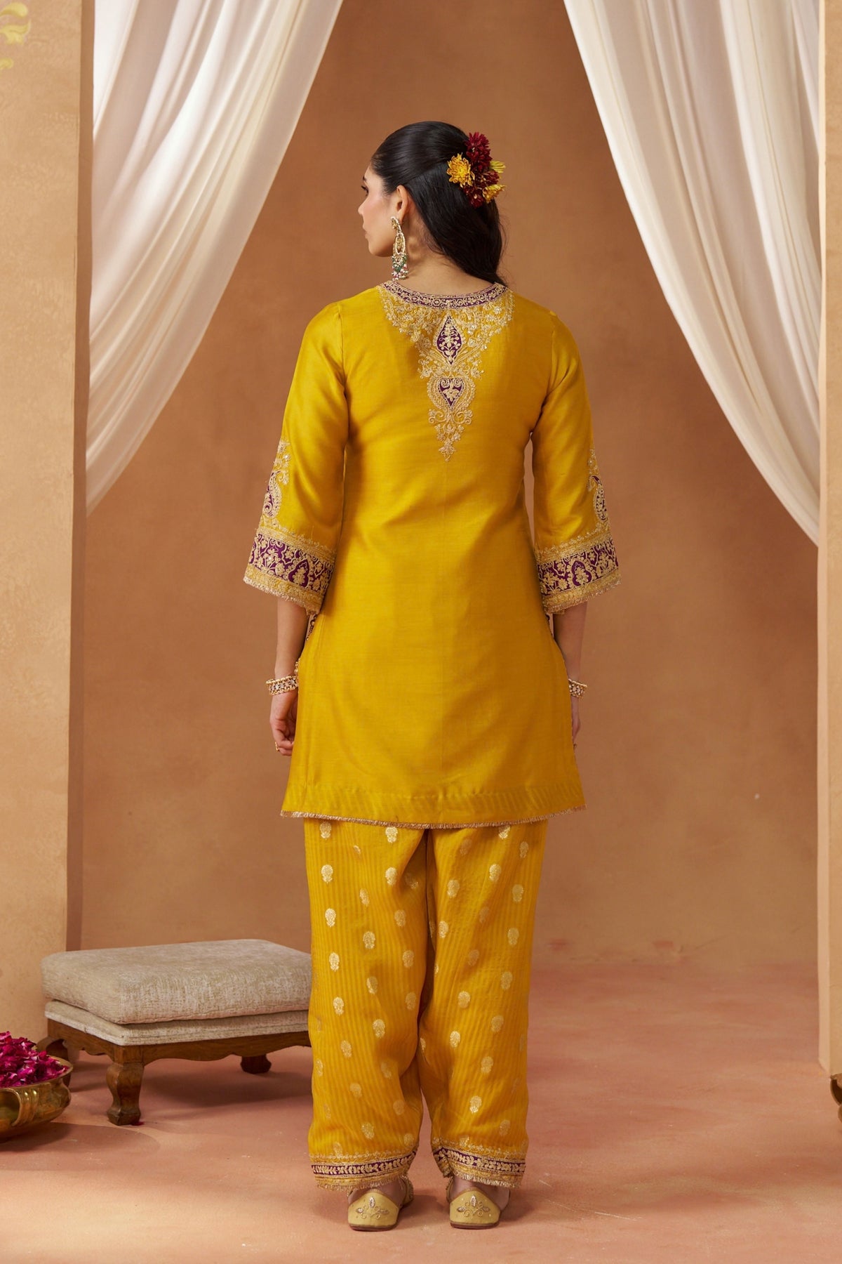 Adeela Mustard Kurta Set
