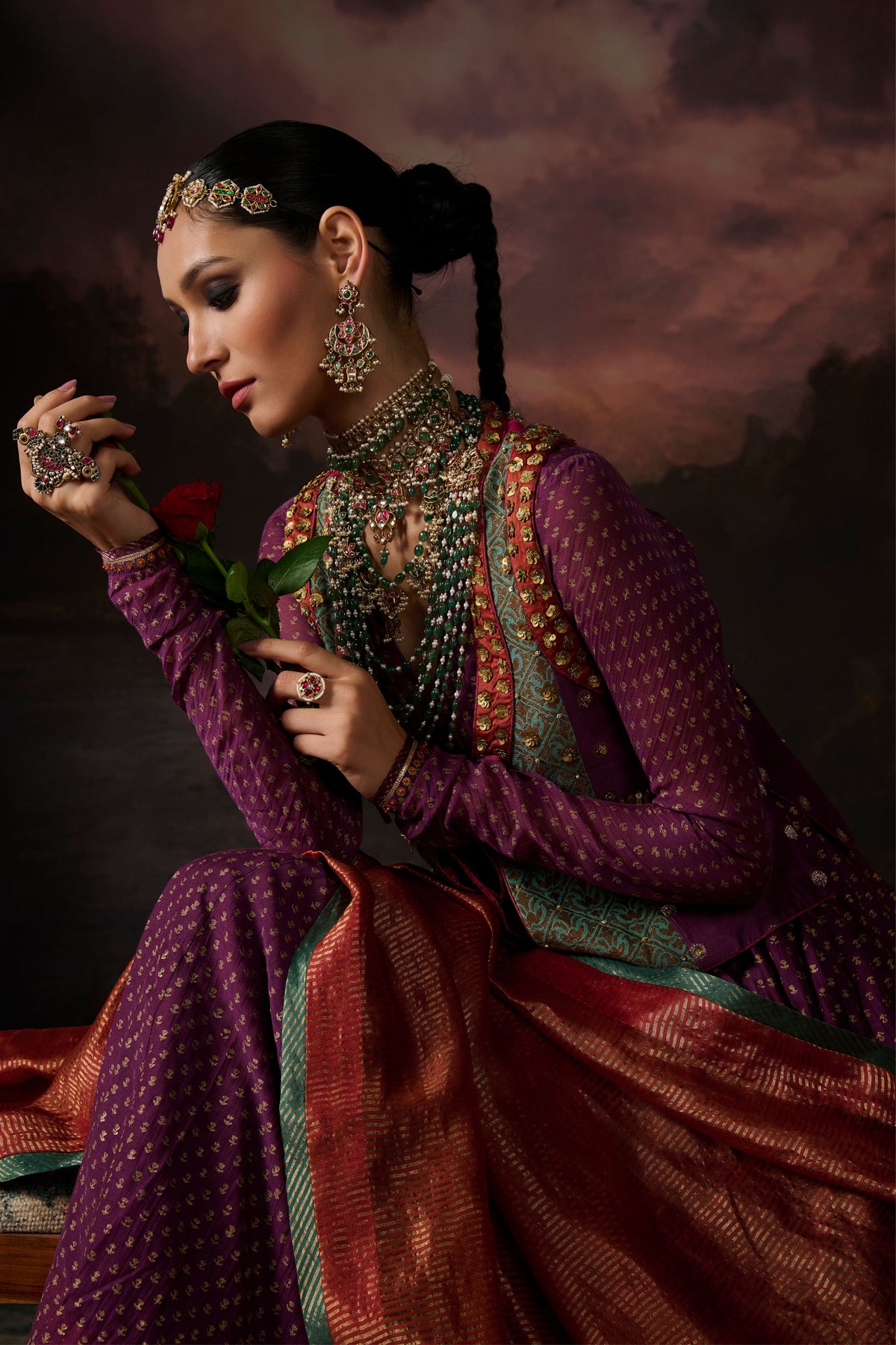Abeer Gilet Anarkali Set