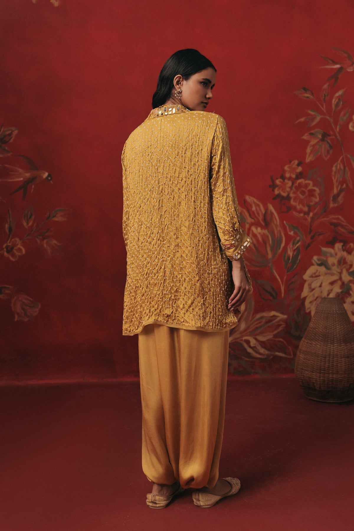 A-Line Hi-Low Tunic Dhoti Set