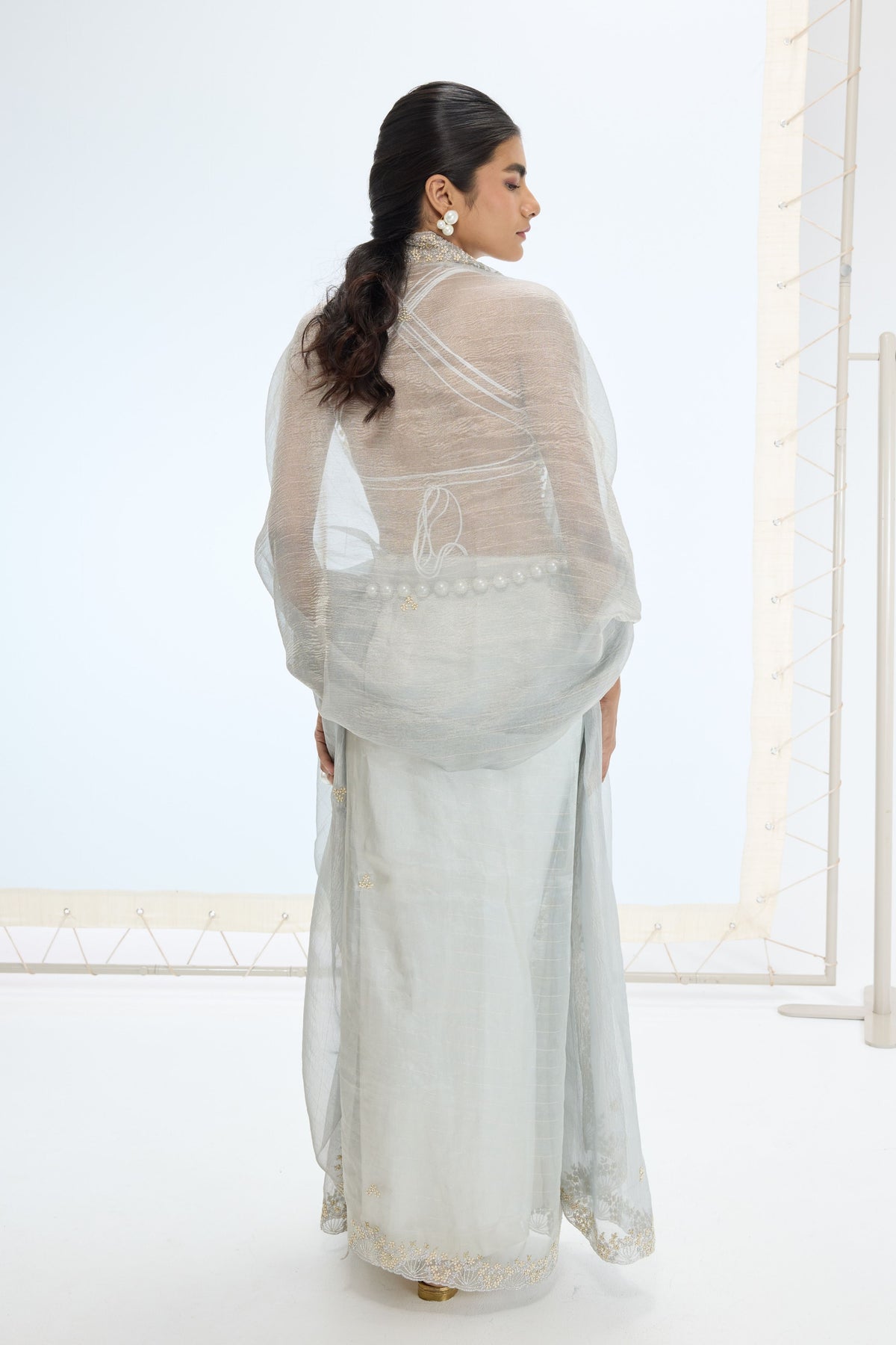 The Eva Saree in Grey