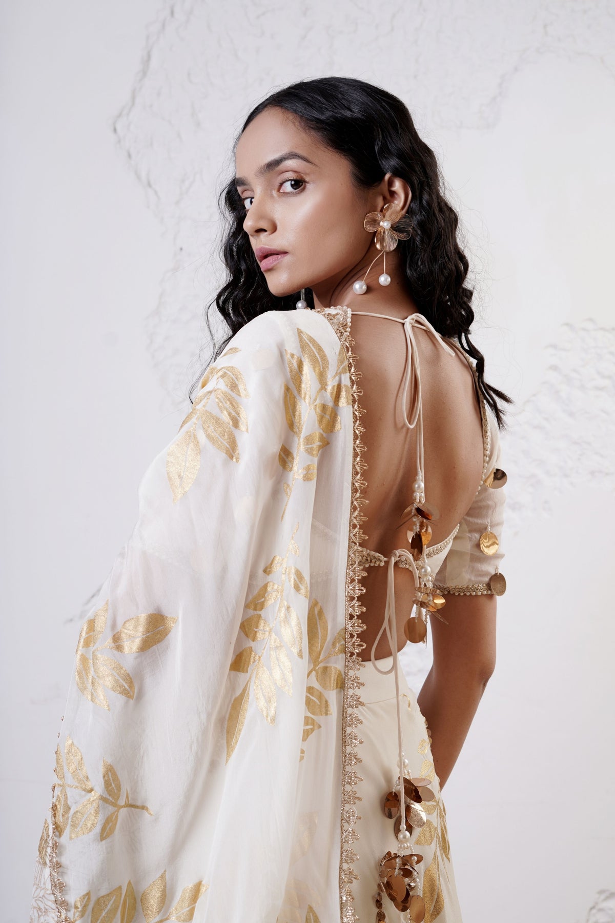Ivory Embroidered Lehenga Set