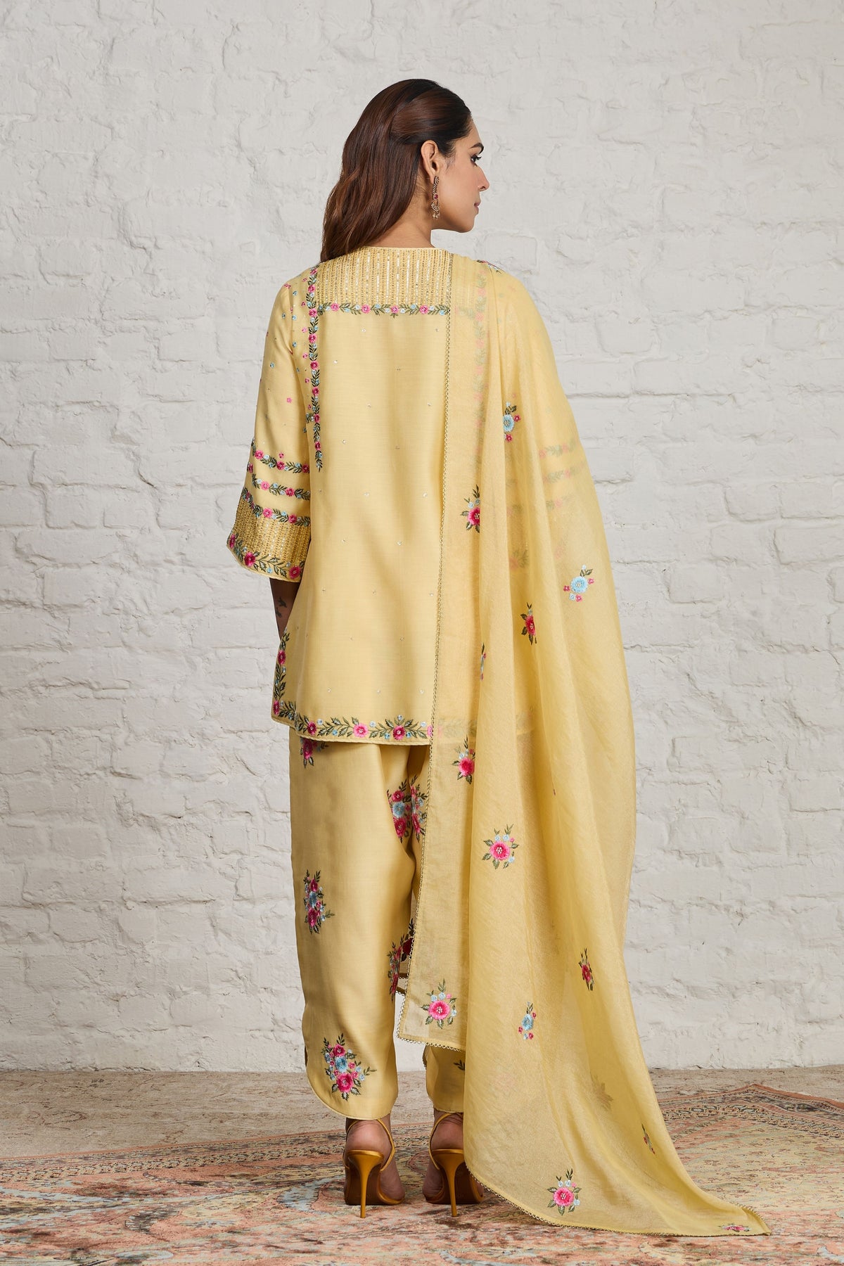 Annora Yellow Short Kurta Set