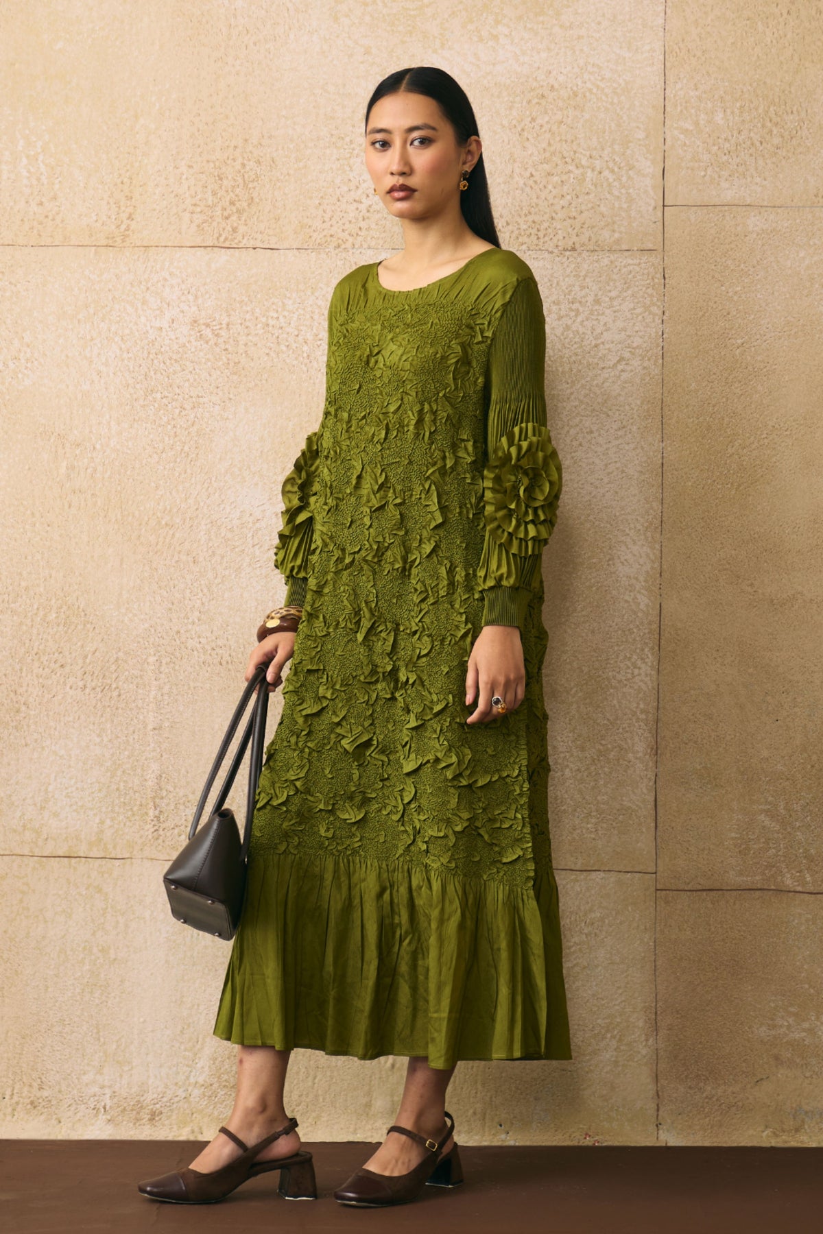Lime Green Vallia  Dress