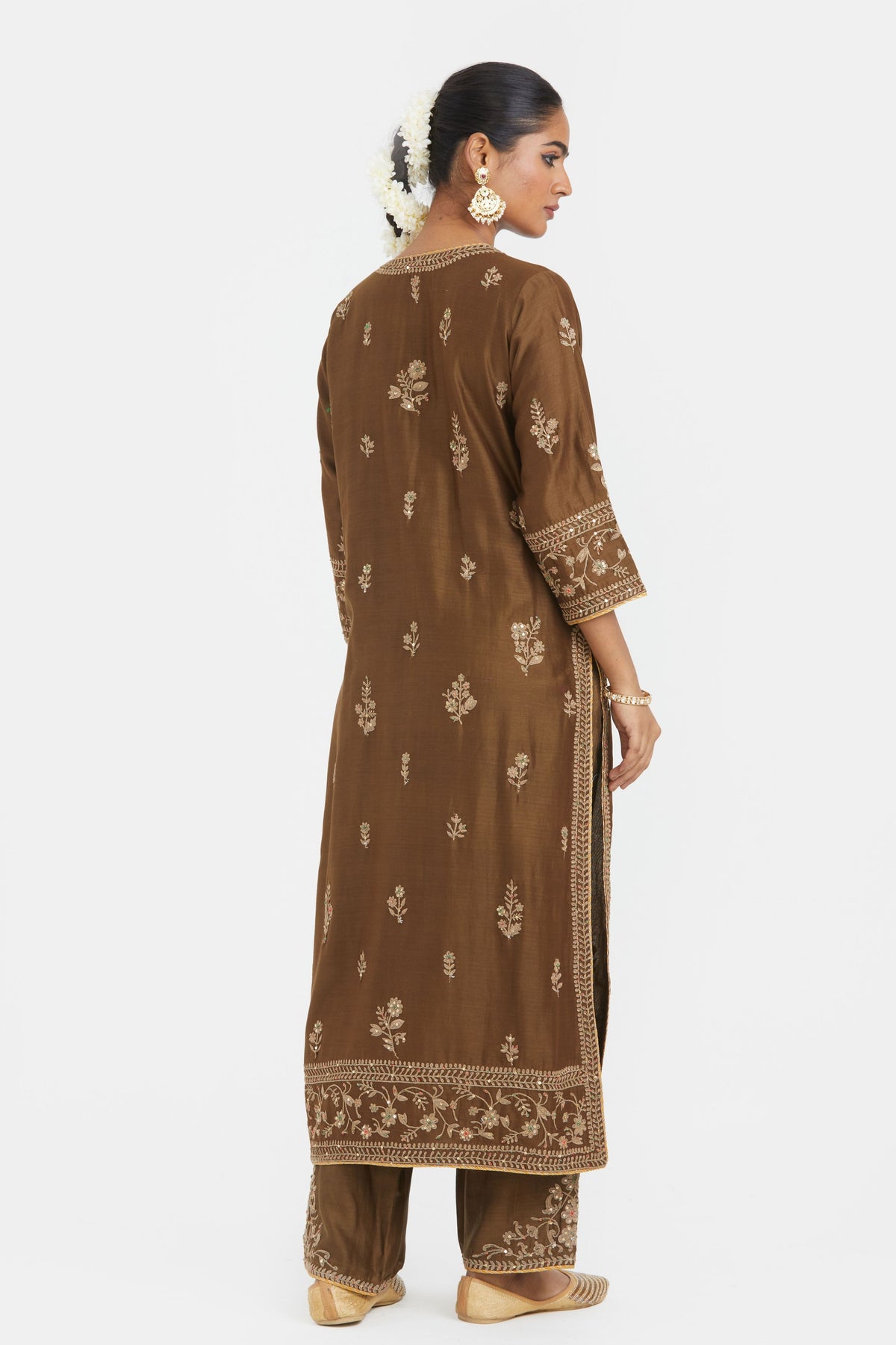 Olive Straight Kurta Set