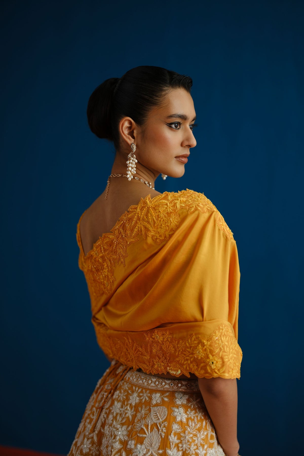Tangerine Celia Lehenga Set