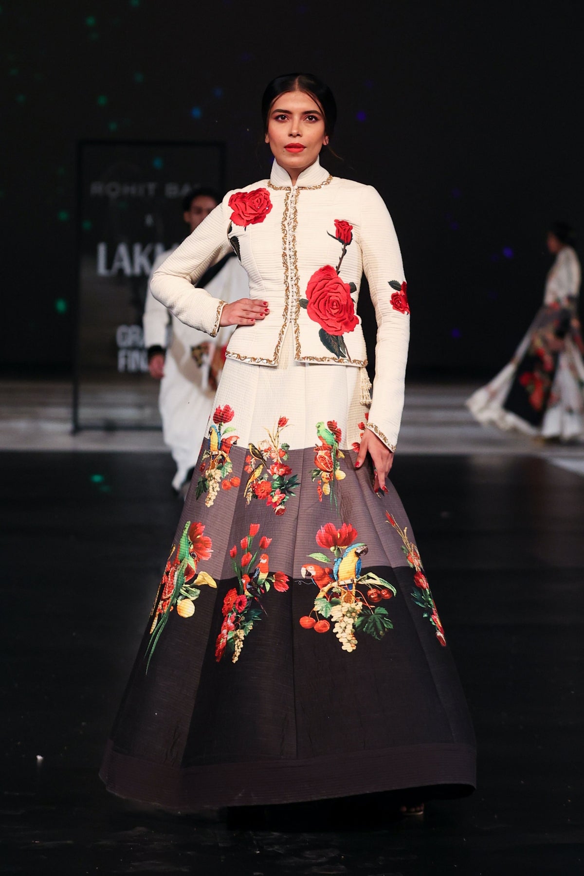 Short Jacket With Embroidered Skirt Set
