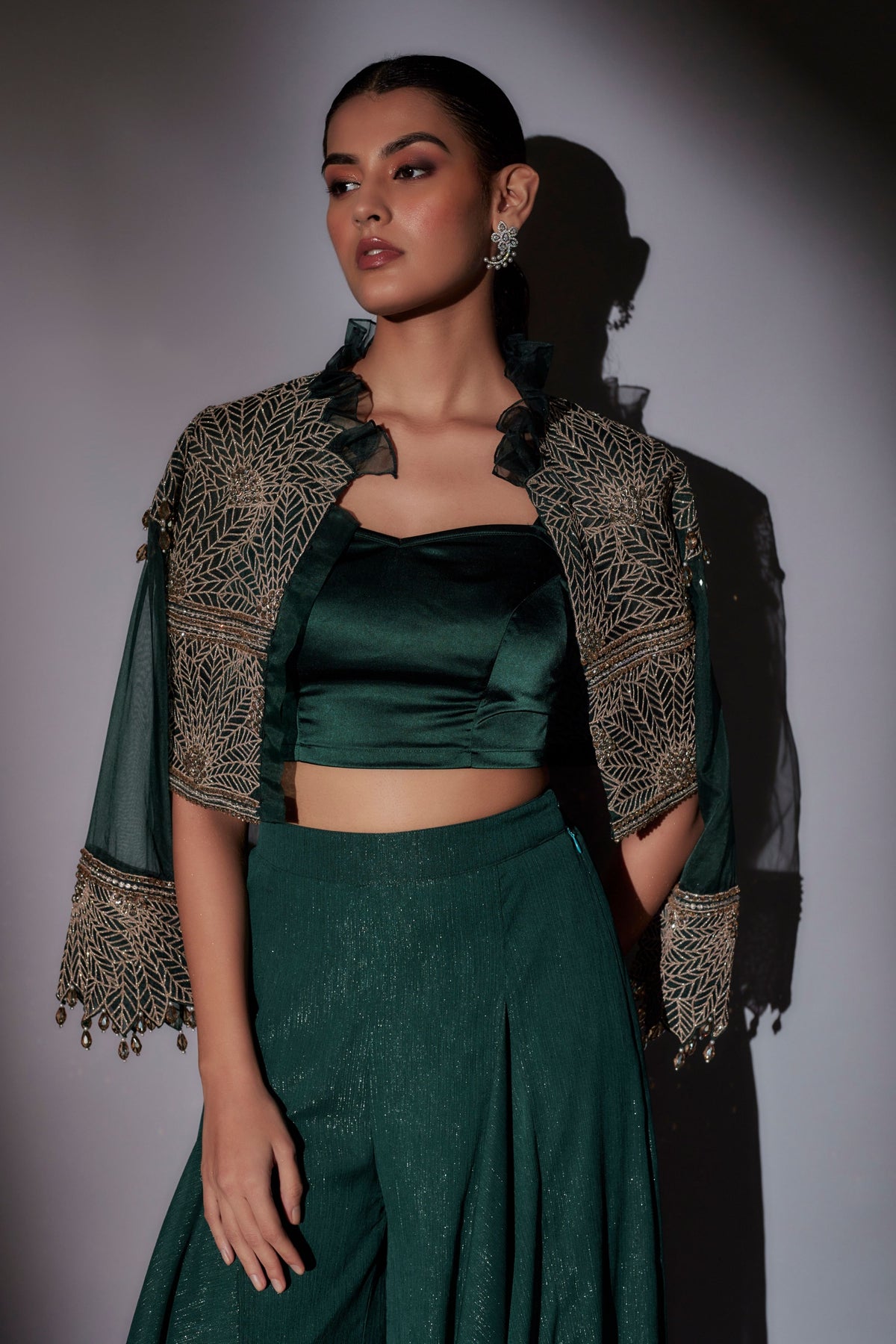 Heavy Embellished Short Jacket Set
