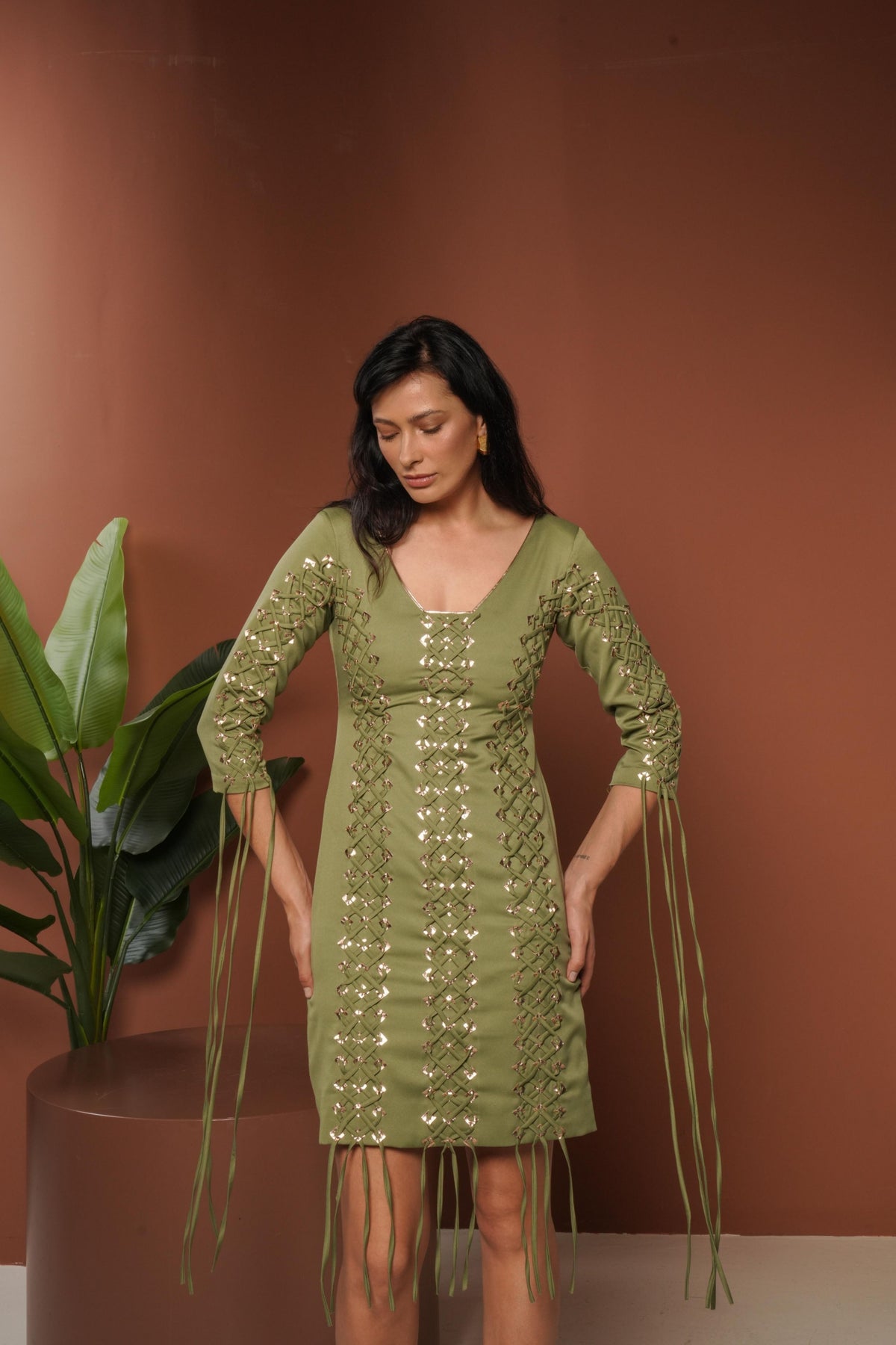 Braided Detail Shift Dress