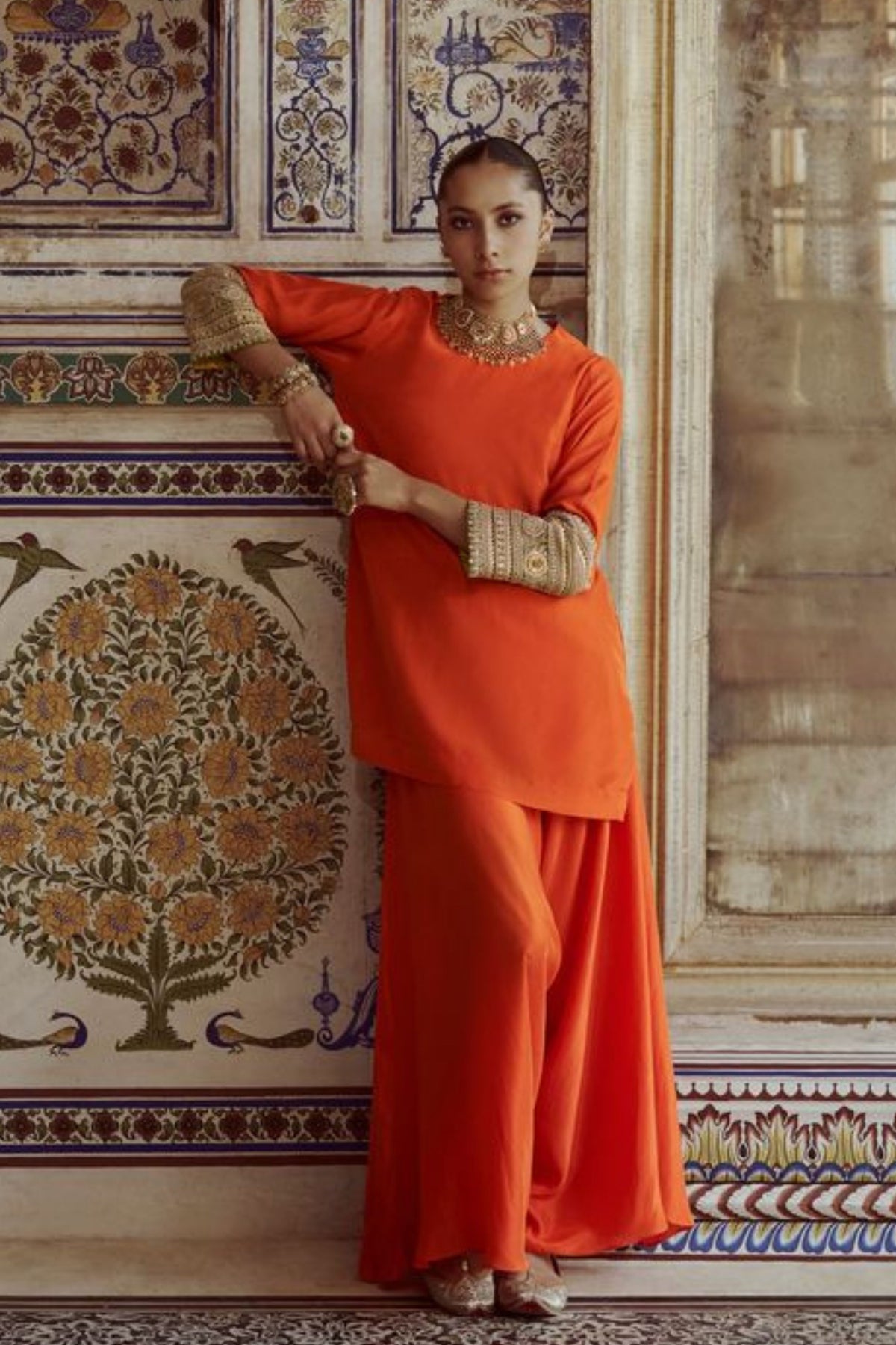 Kesariya Silk Co-Ord Set