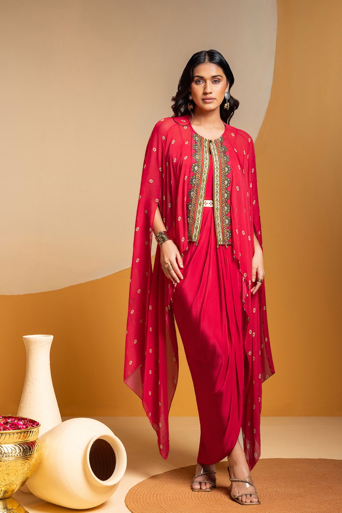 Taarani Drape Dress Set