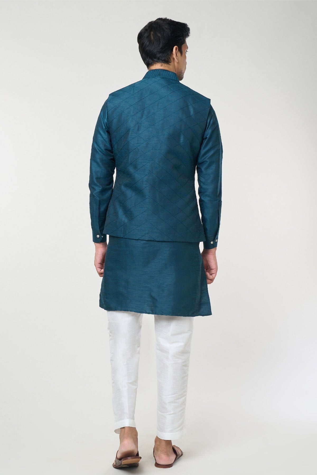 Rama Green Pintuck jacket Set