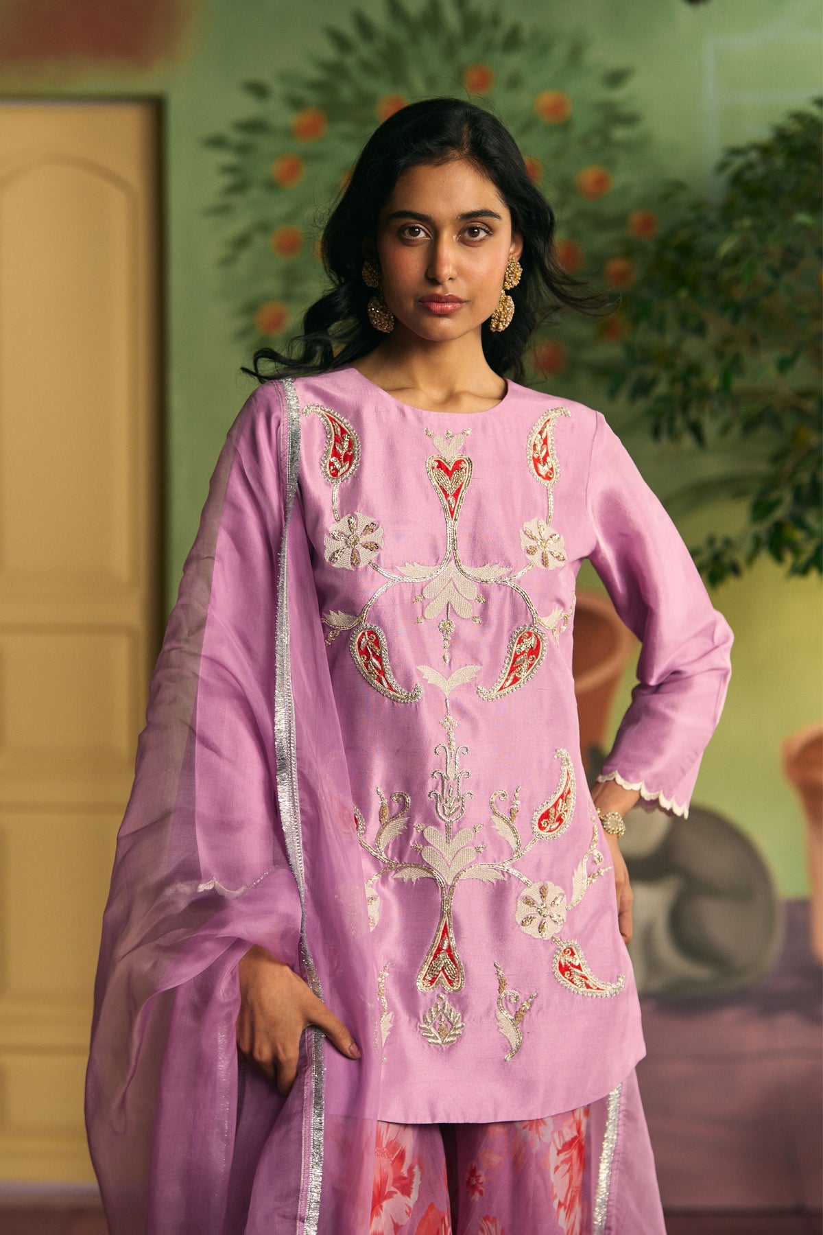 Lavender Garden Sharara Set