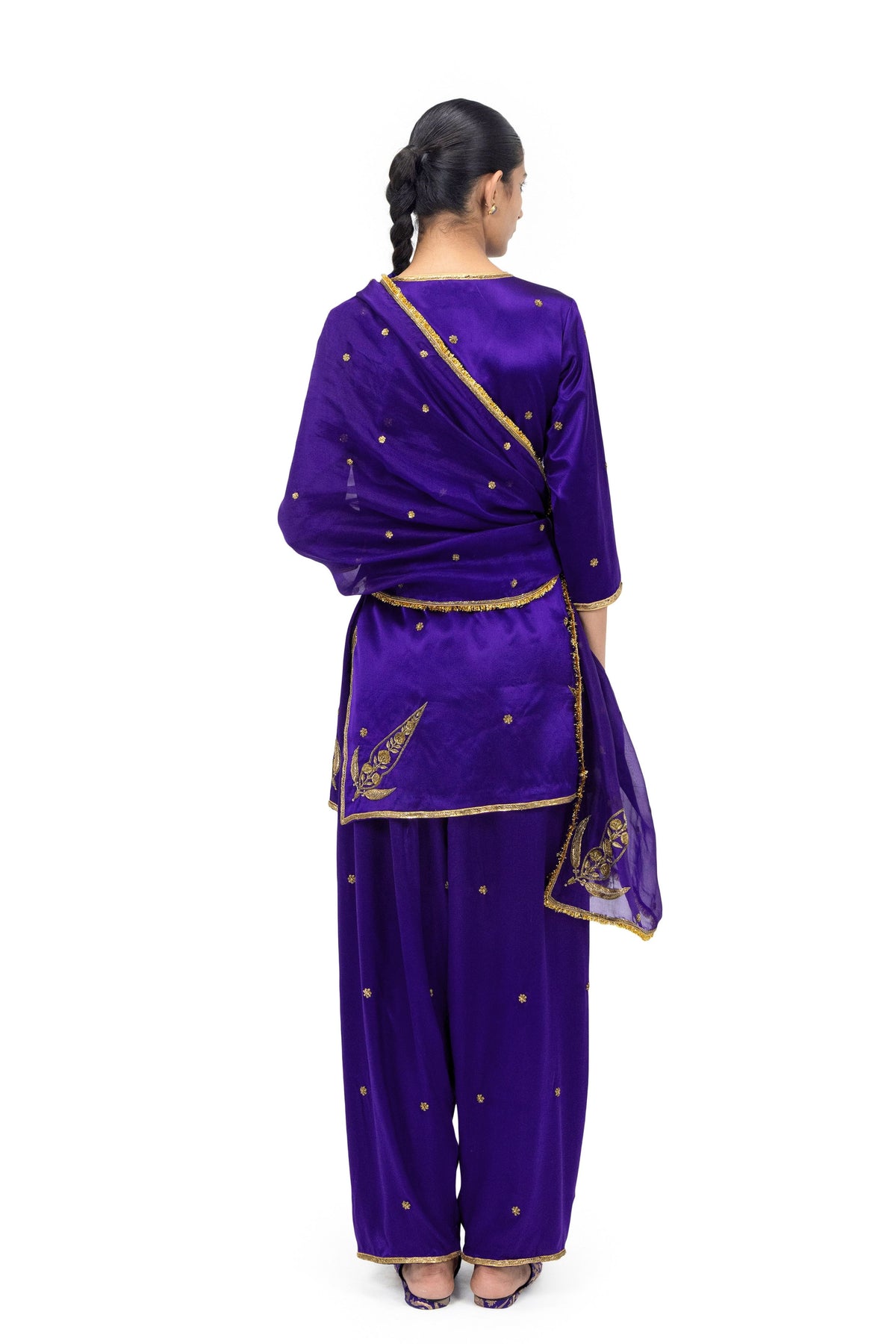 Hemolai Purple Dupatta