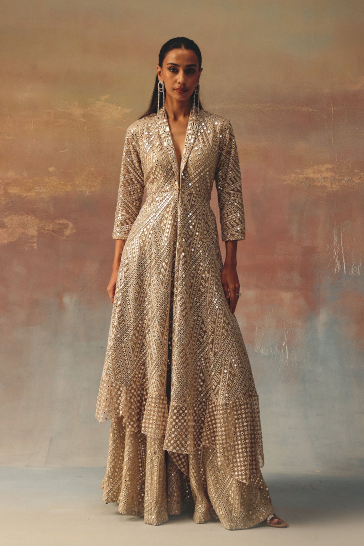 Gold Flared Sharara