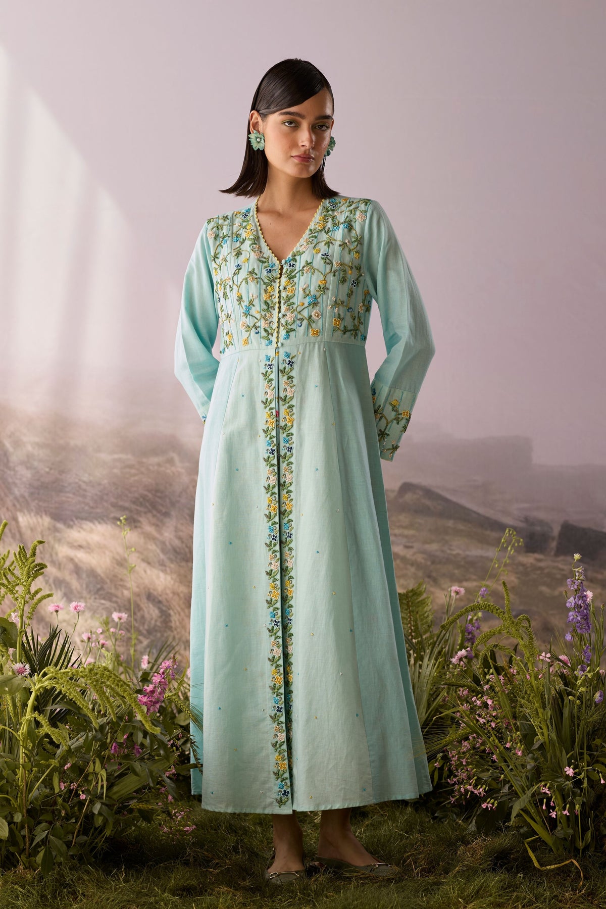 Azure Beaded Tunic