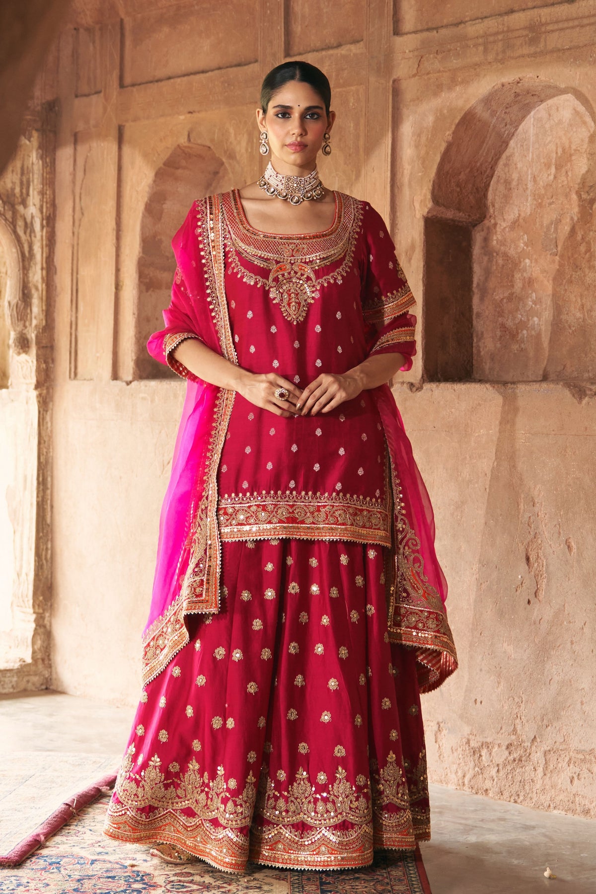Samreen Pink Sharara Set