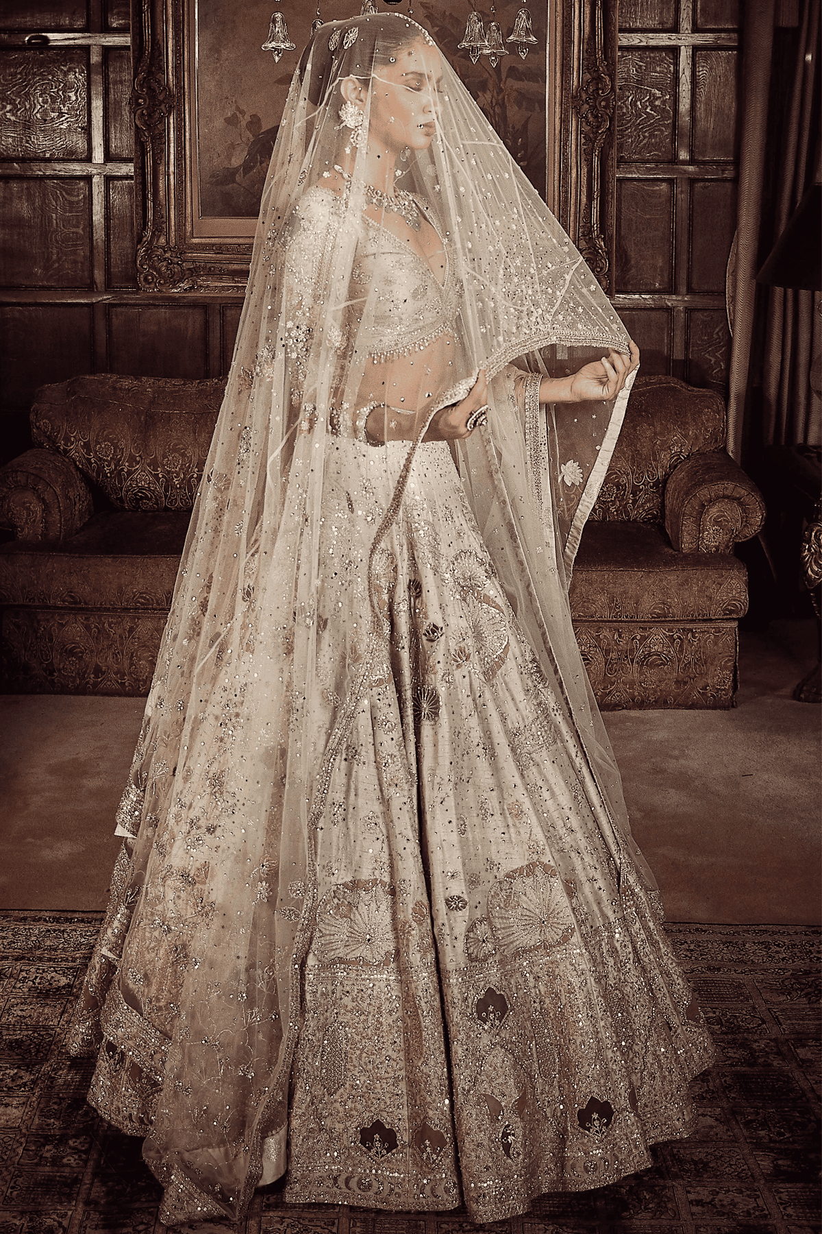 Kamalbagh Aurum Ekru Lehenga Set