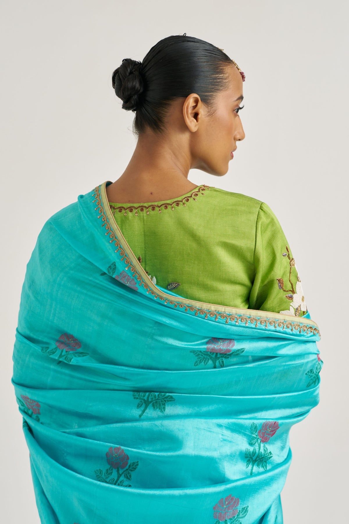 Jhanvi Blue Saree