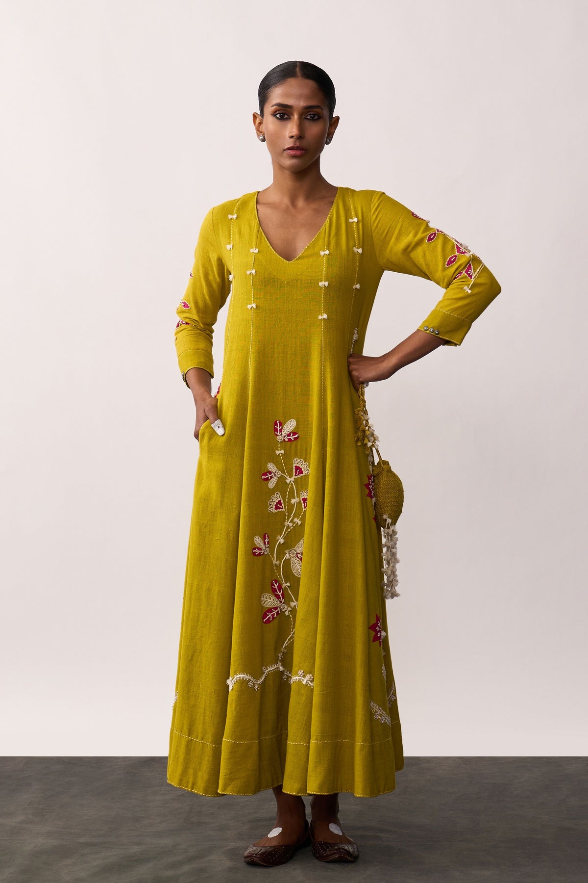 Aruna Yellow Angrakha