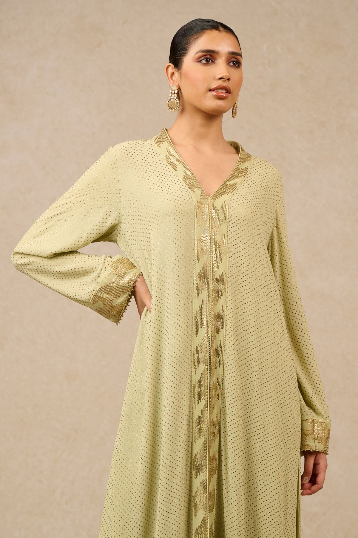 Mint Mukaish Kurta