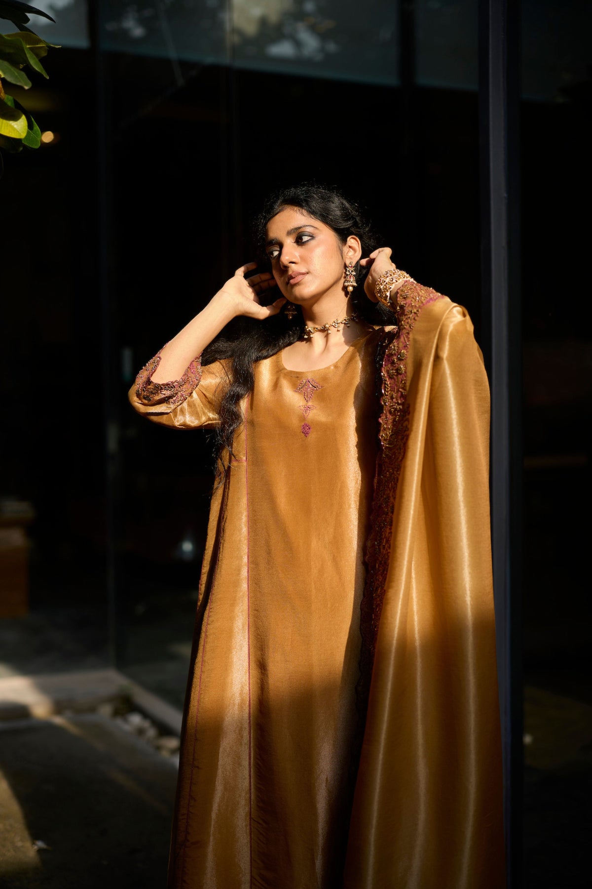 Mustard Dhara Kurta Set