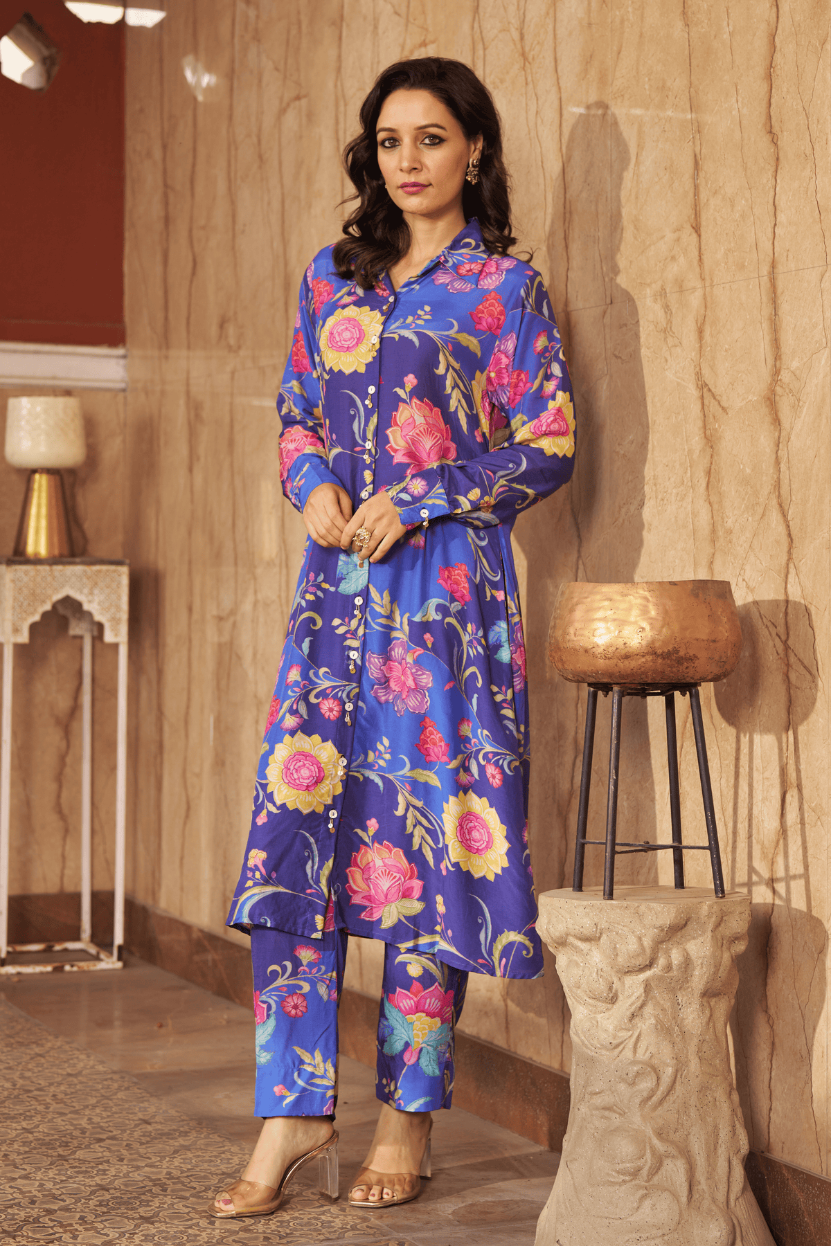 Ruya Blue Tunic Set