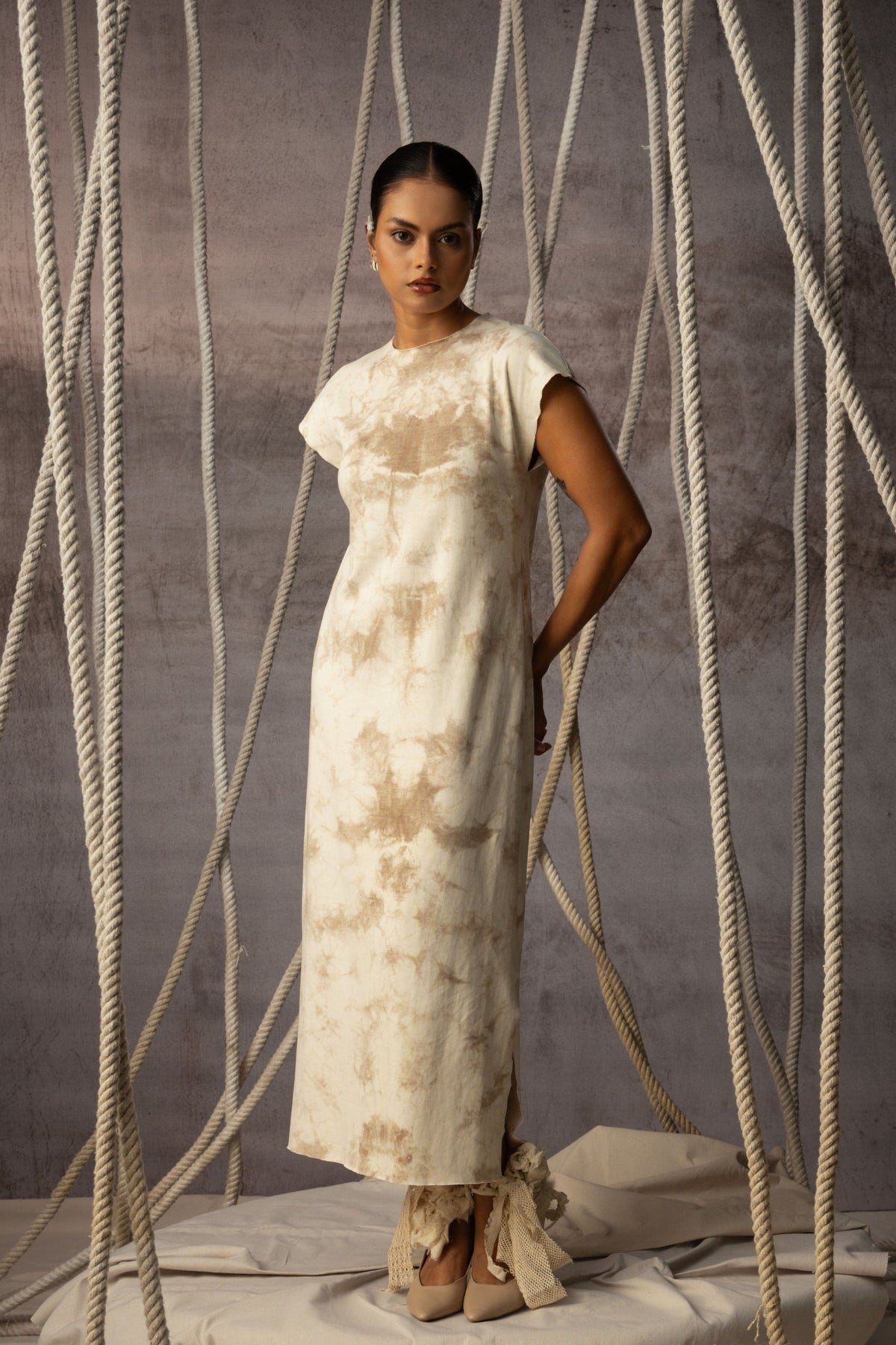 Ivory Hand-Dyed Dress