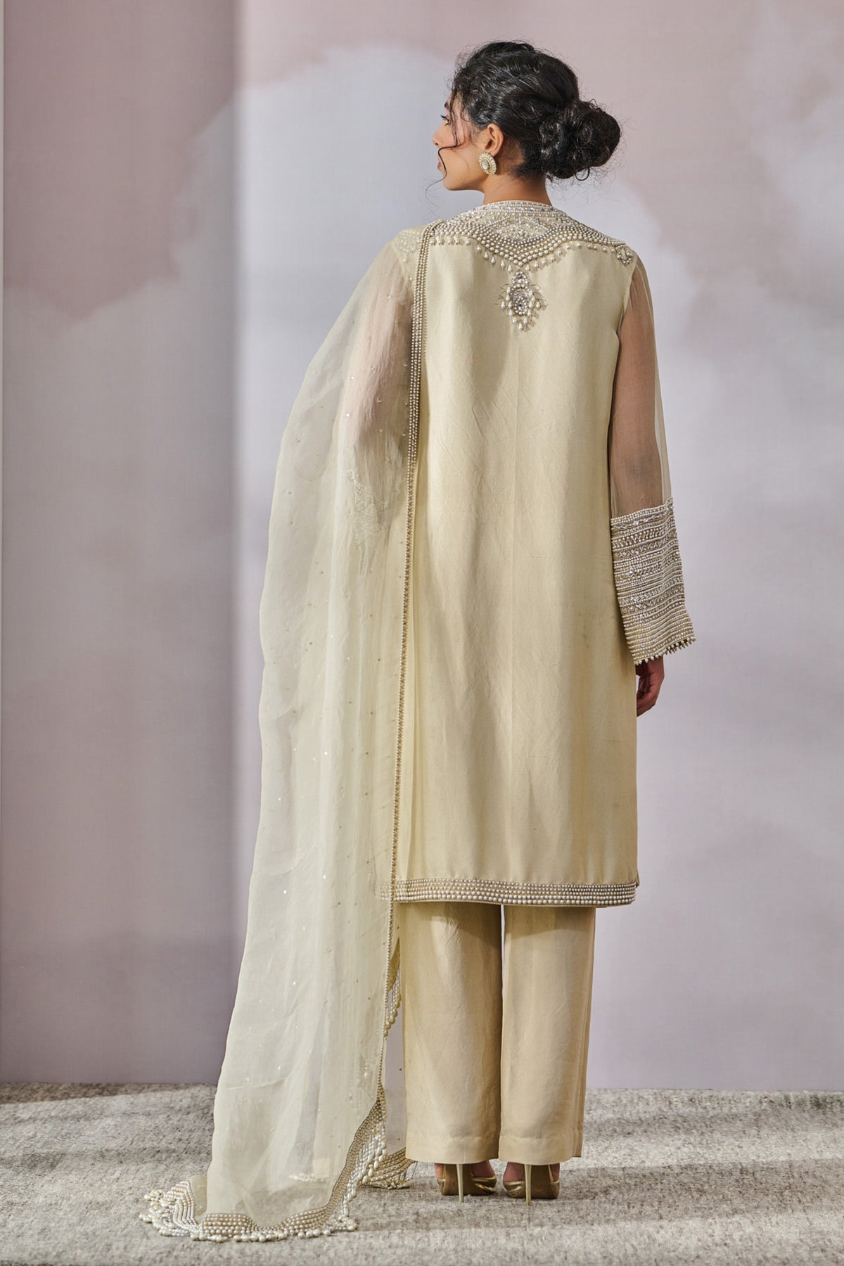 Straight Fit Hand Embroidered Kurta