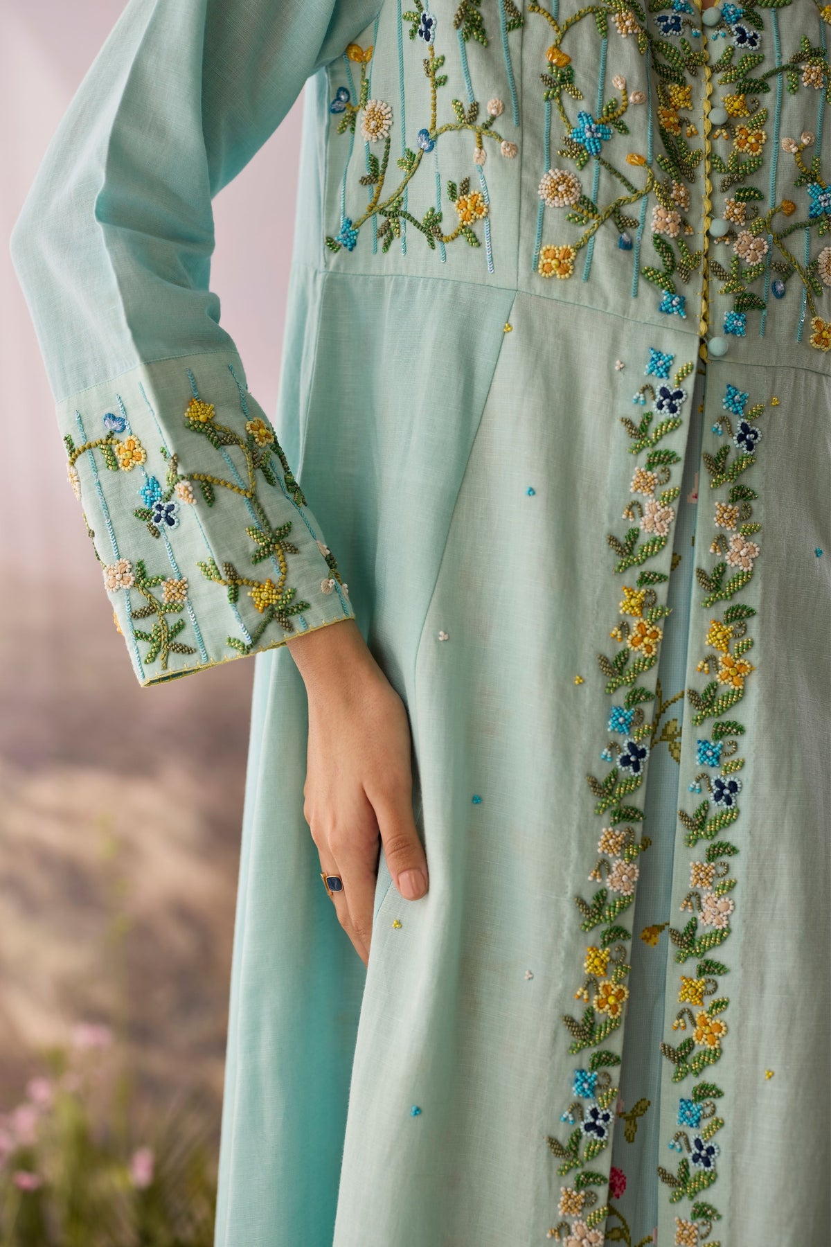 Azure Beaded Tunic