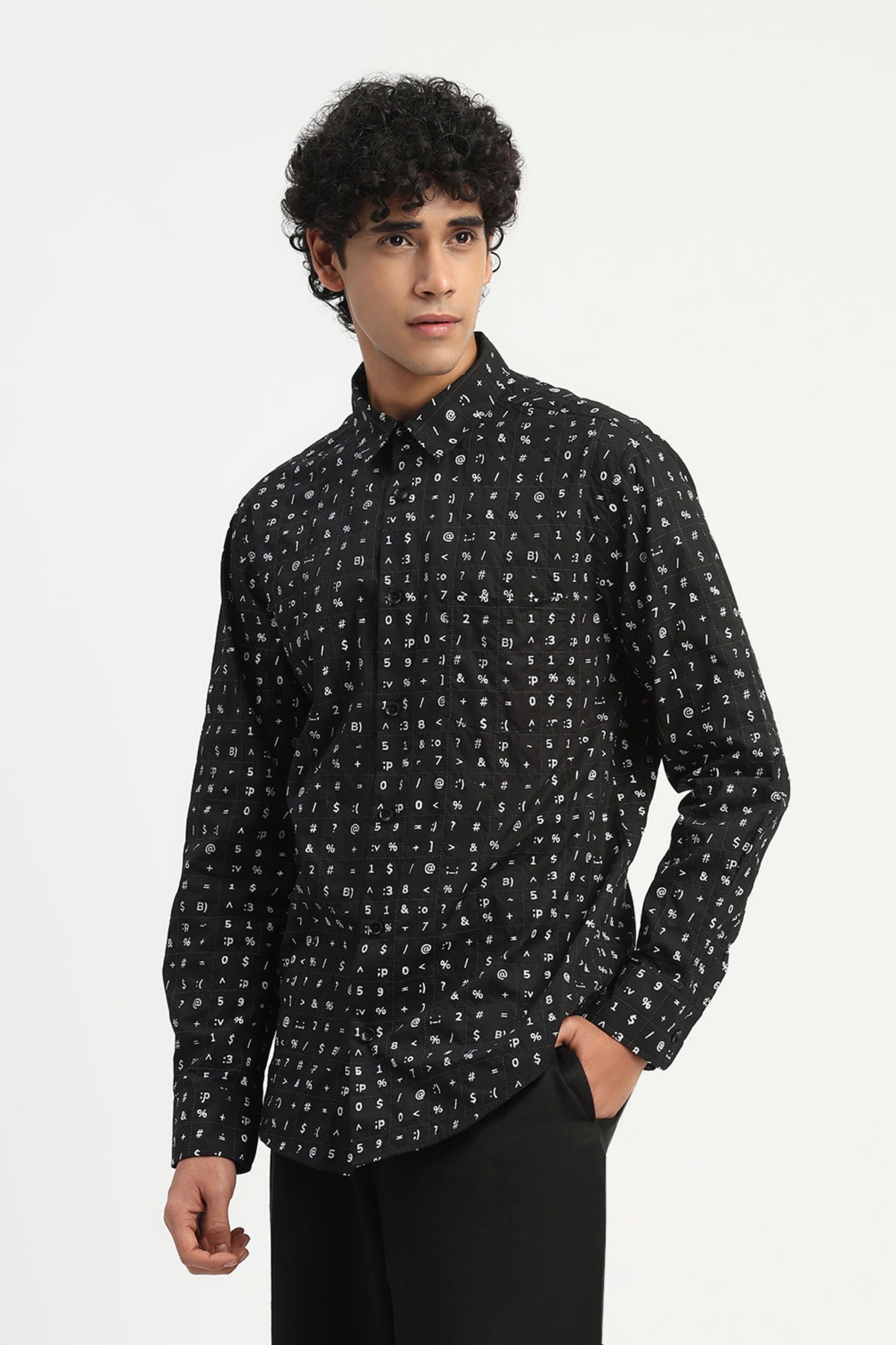 Black Alphabet  Shirt