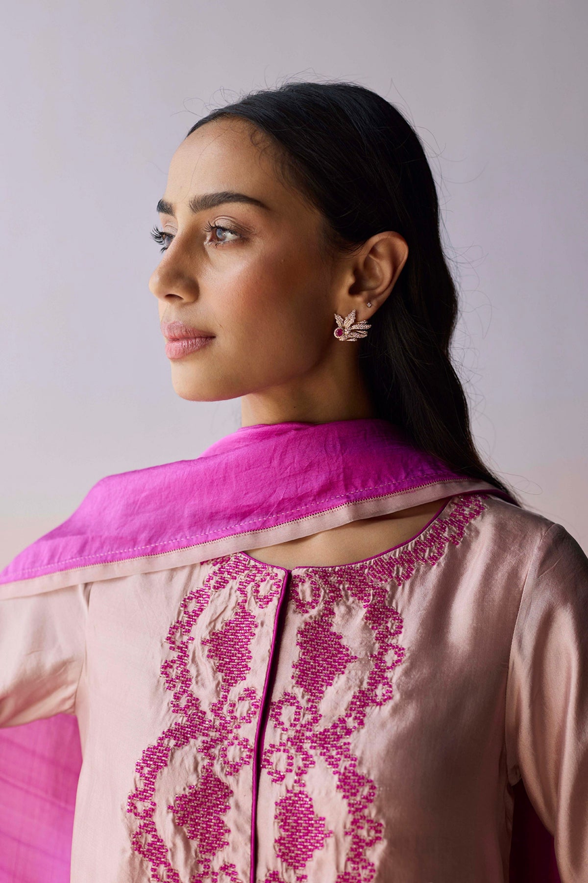 Lightfall Pink Dupatta