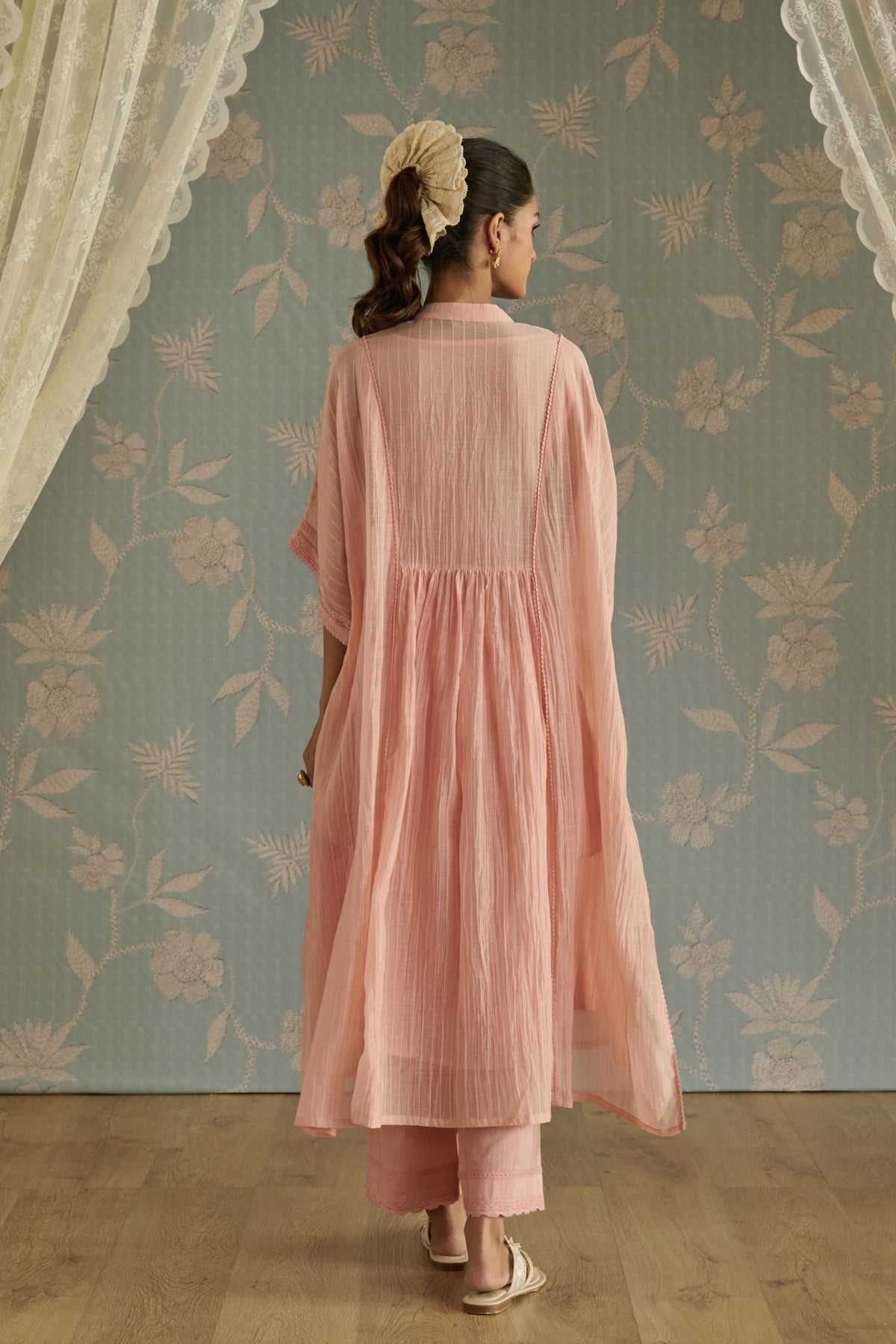 Pink Ayat Kaftaan Set