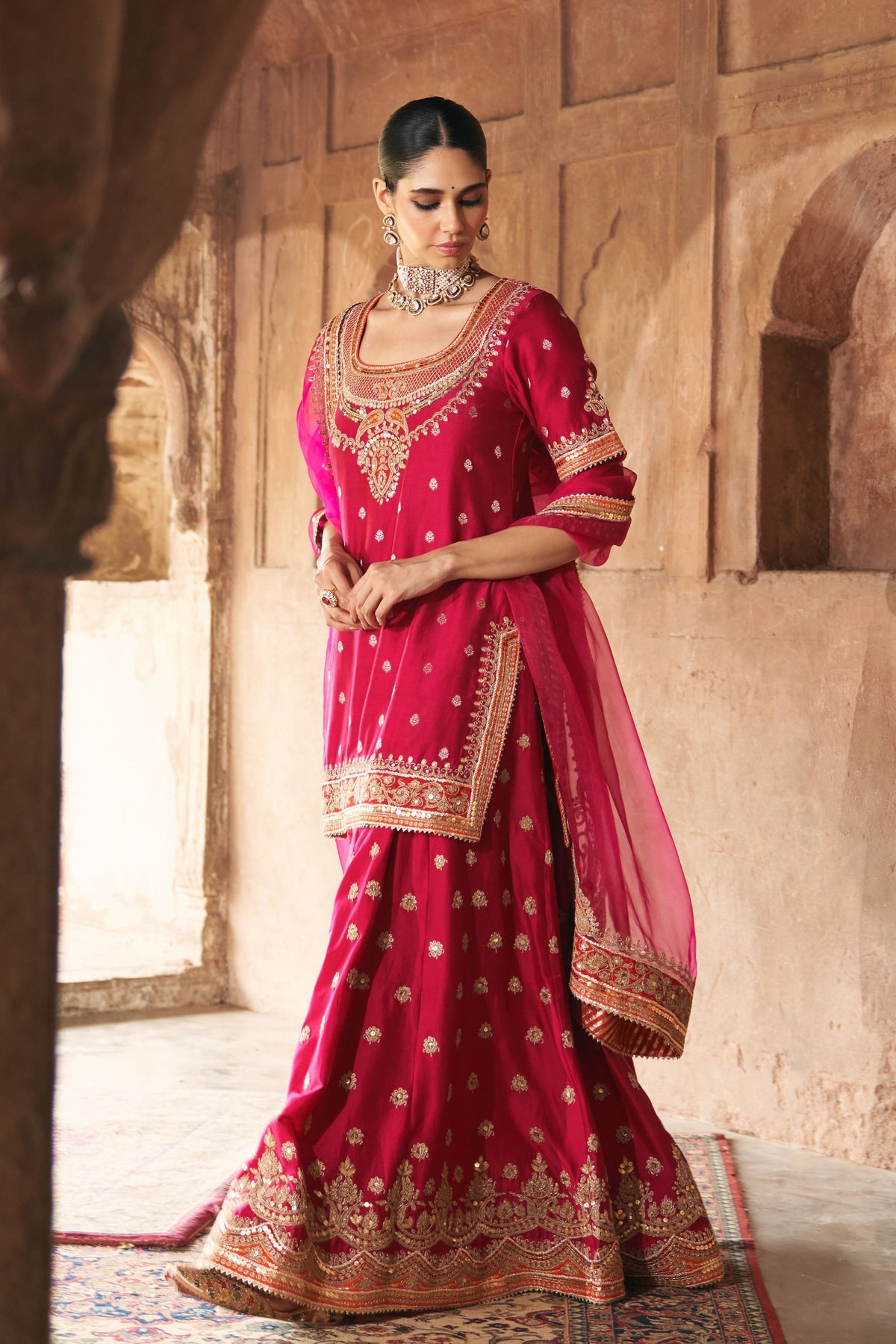 Samreen Pink Sharara Set
