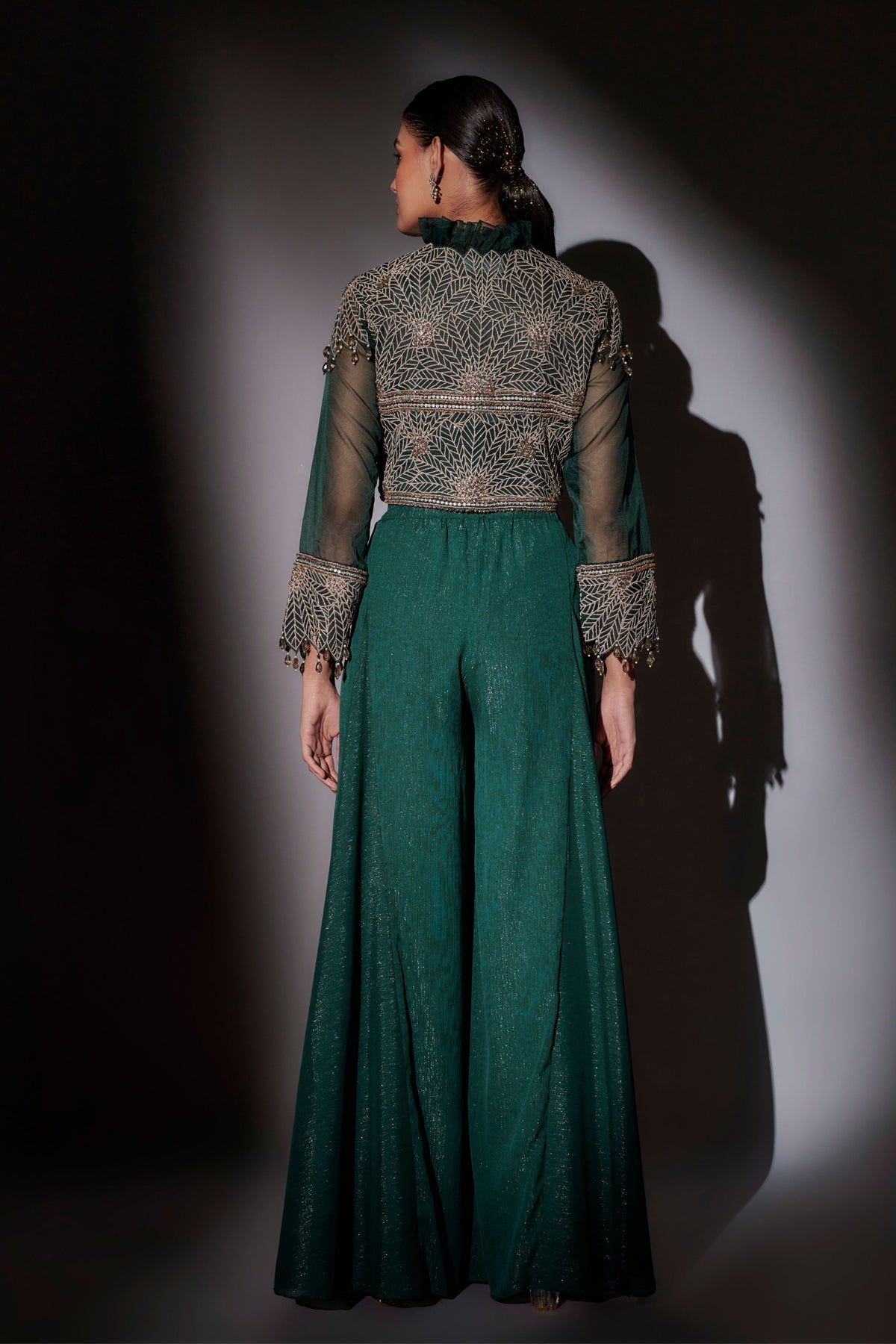 Heavy Embellished Short Jacket Set